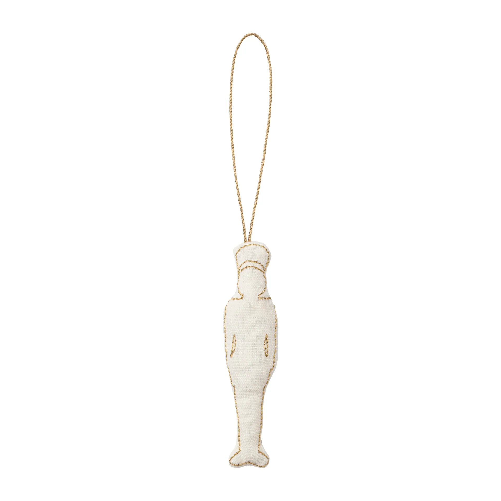 Humdakin Tin Soldier julepynt bomull, Off white/gold Humdakin