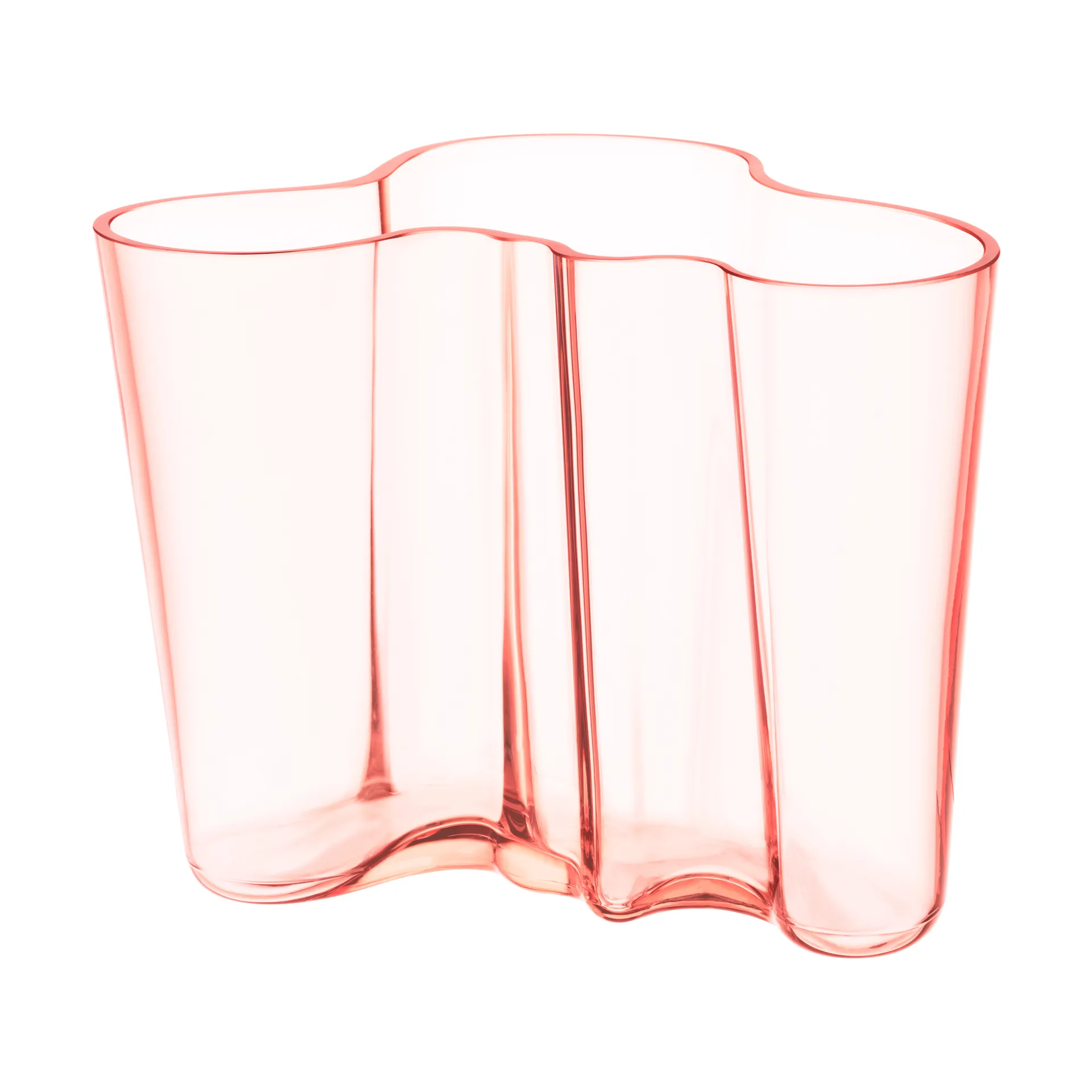 Alvar Aalto vase lakserosa, 160 mm Iittala