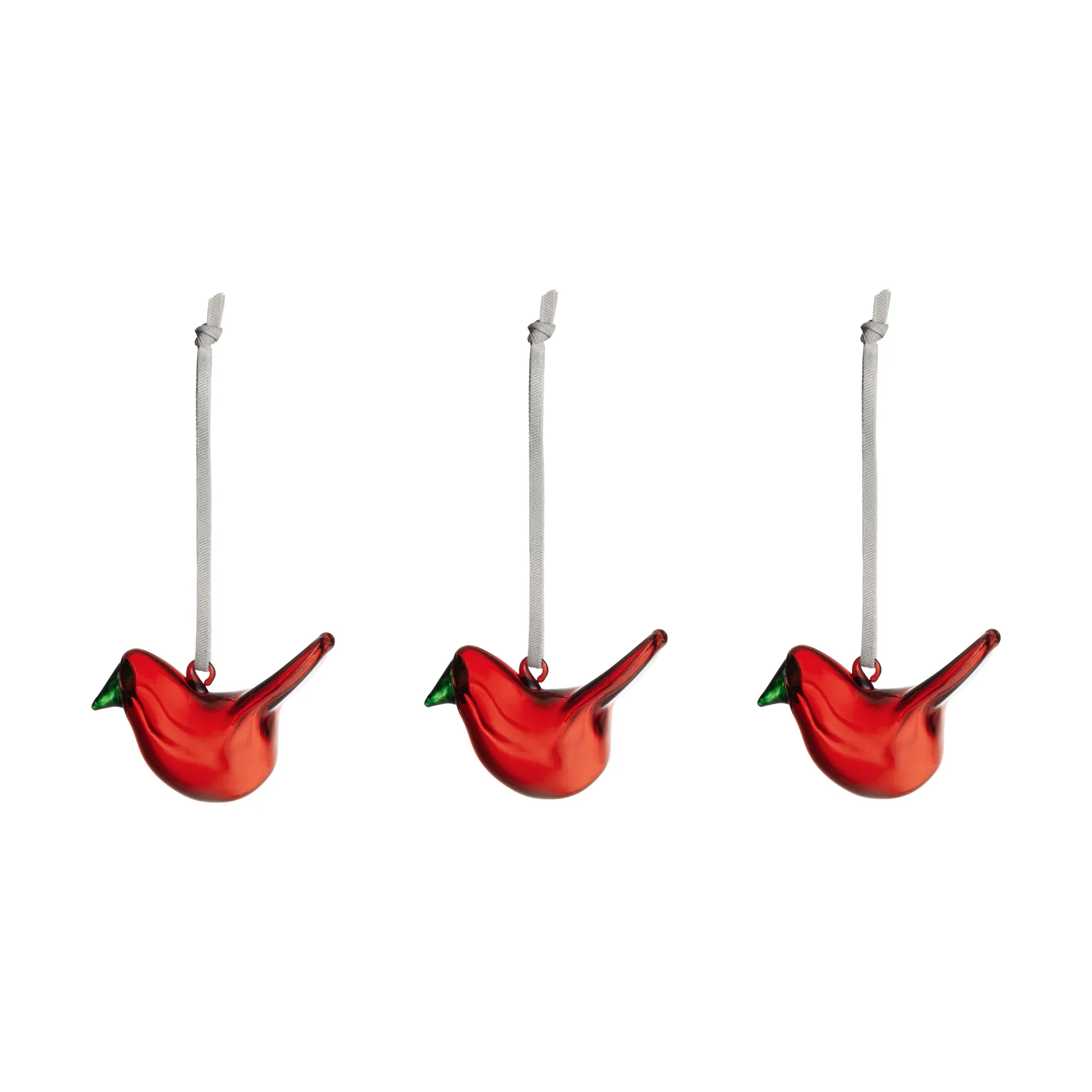 Iittala glassfugl, Rød, 3-pk Iittala