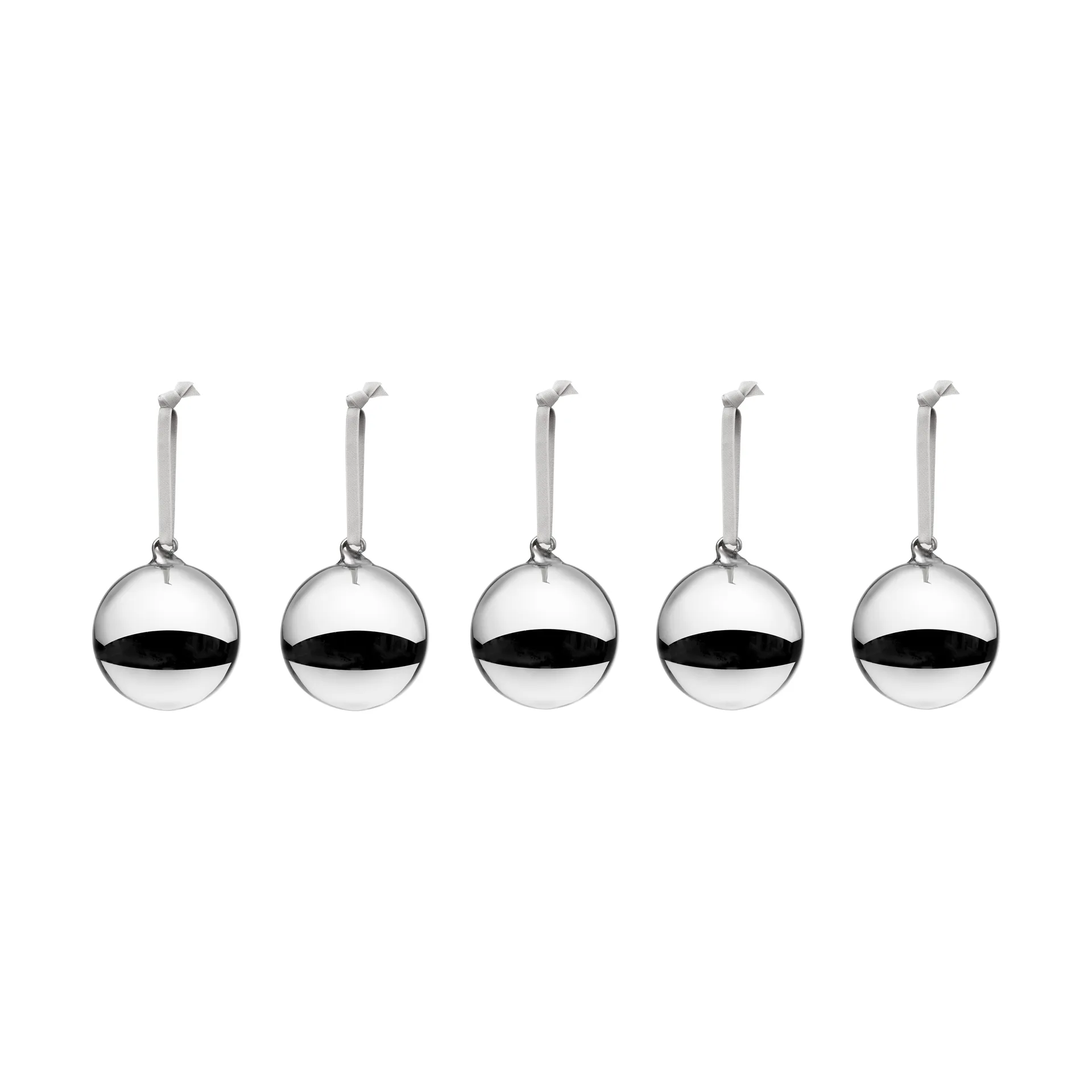 Iittala glasskule Ø8 cm 5-pk, Sølv Iittala
