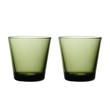 Kartio glass 21 cl 2 pakk - mosegrønn - Iittala