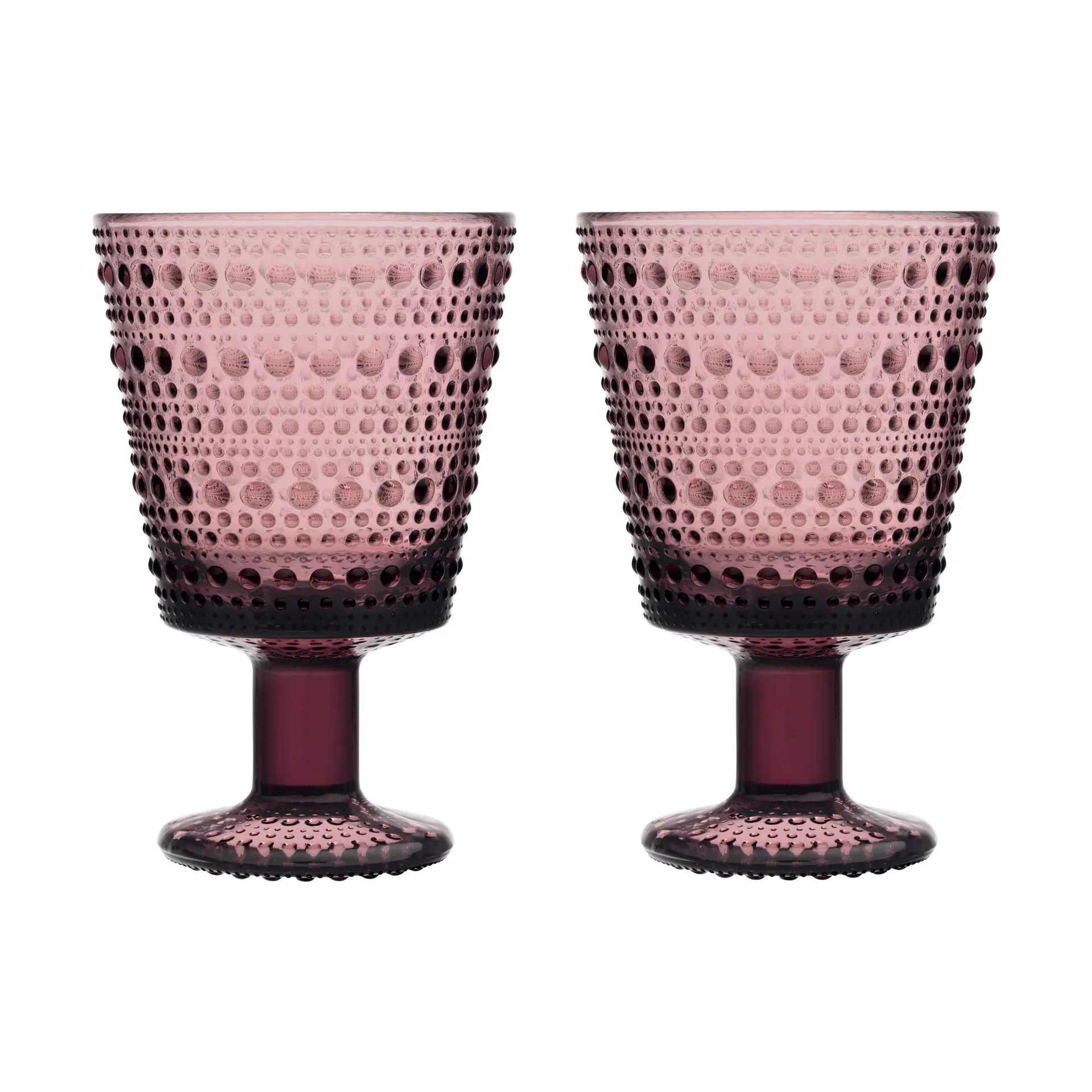 Kastehelmi drikkeglass på fot 26 cl 2 stk., Lyng Iittala