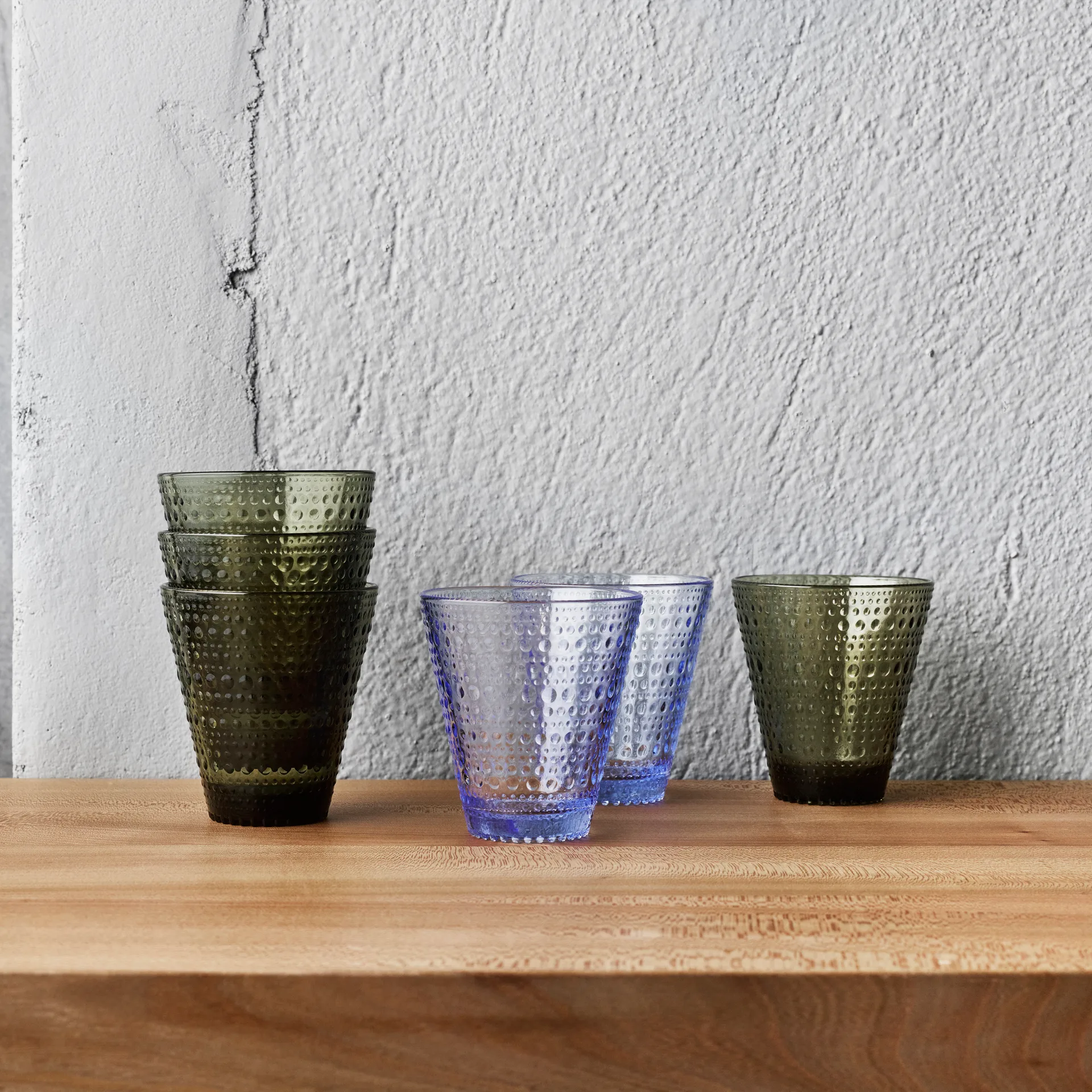 Kastehelmi glass 30 cl 2-stk, mosegrønn Iittala