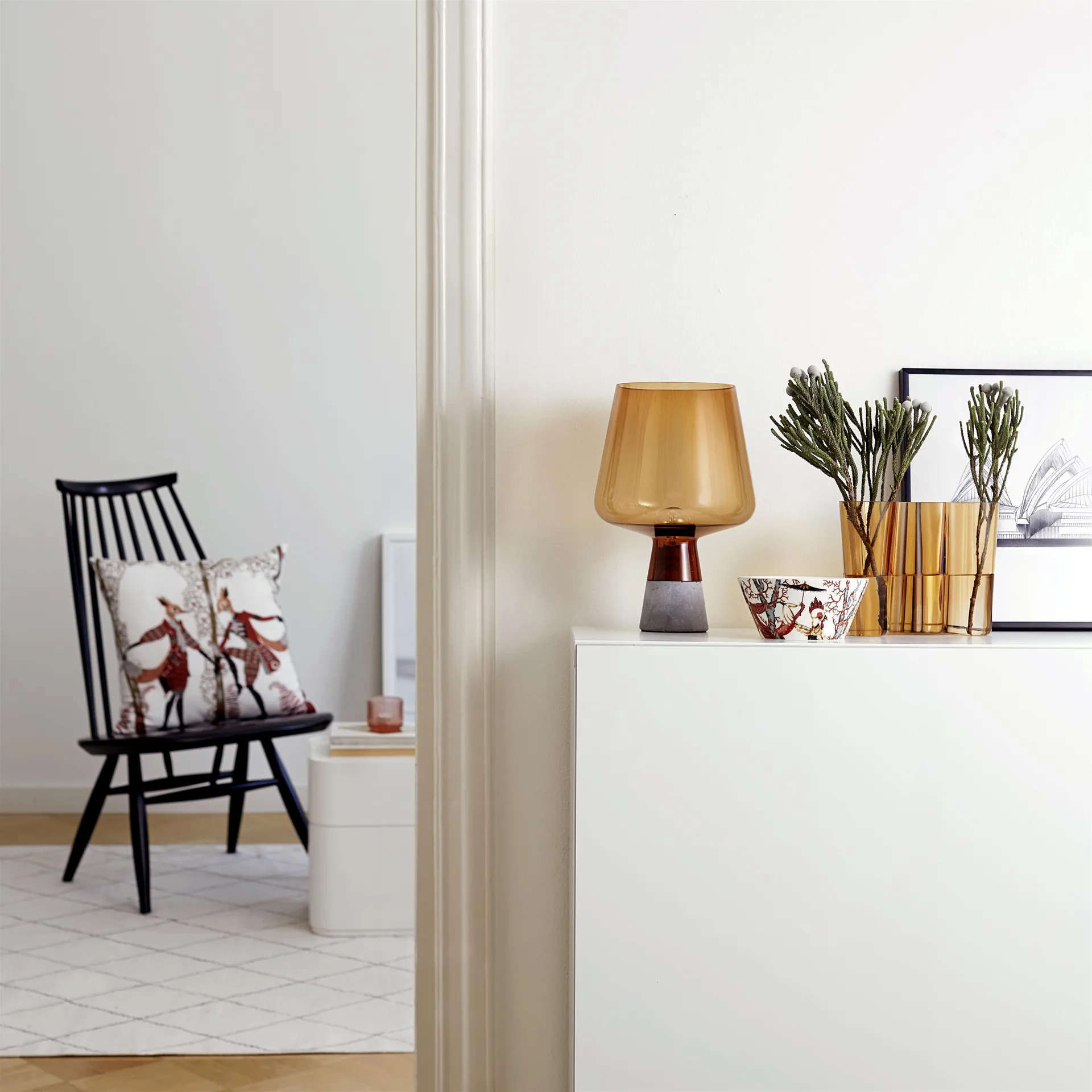 Leimu bordlampe 300x200 mm, Kobber Iittala