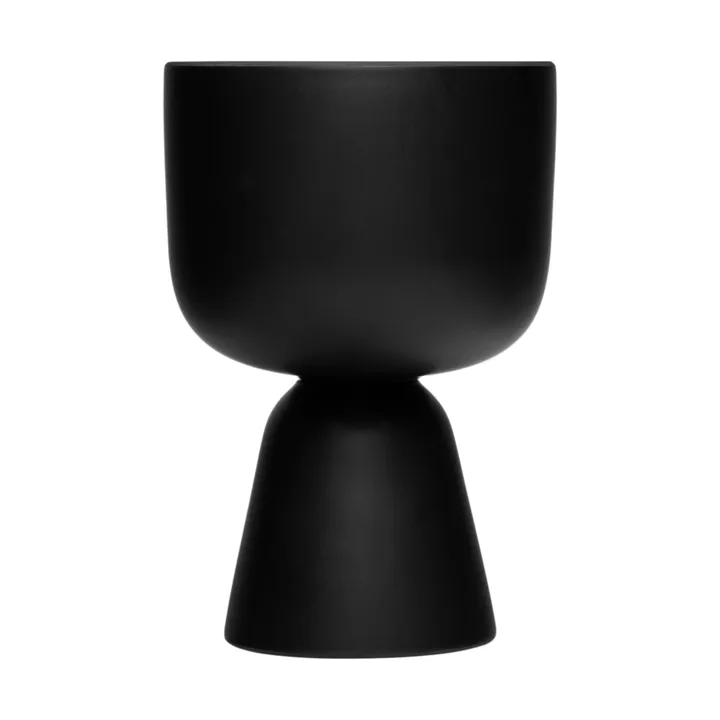 Nappula krukke - Matt svart, 23x15,5 cm - Iittala