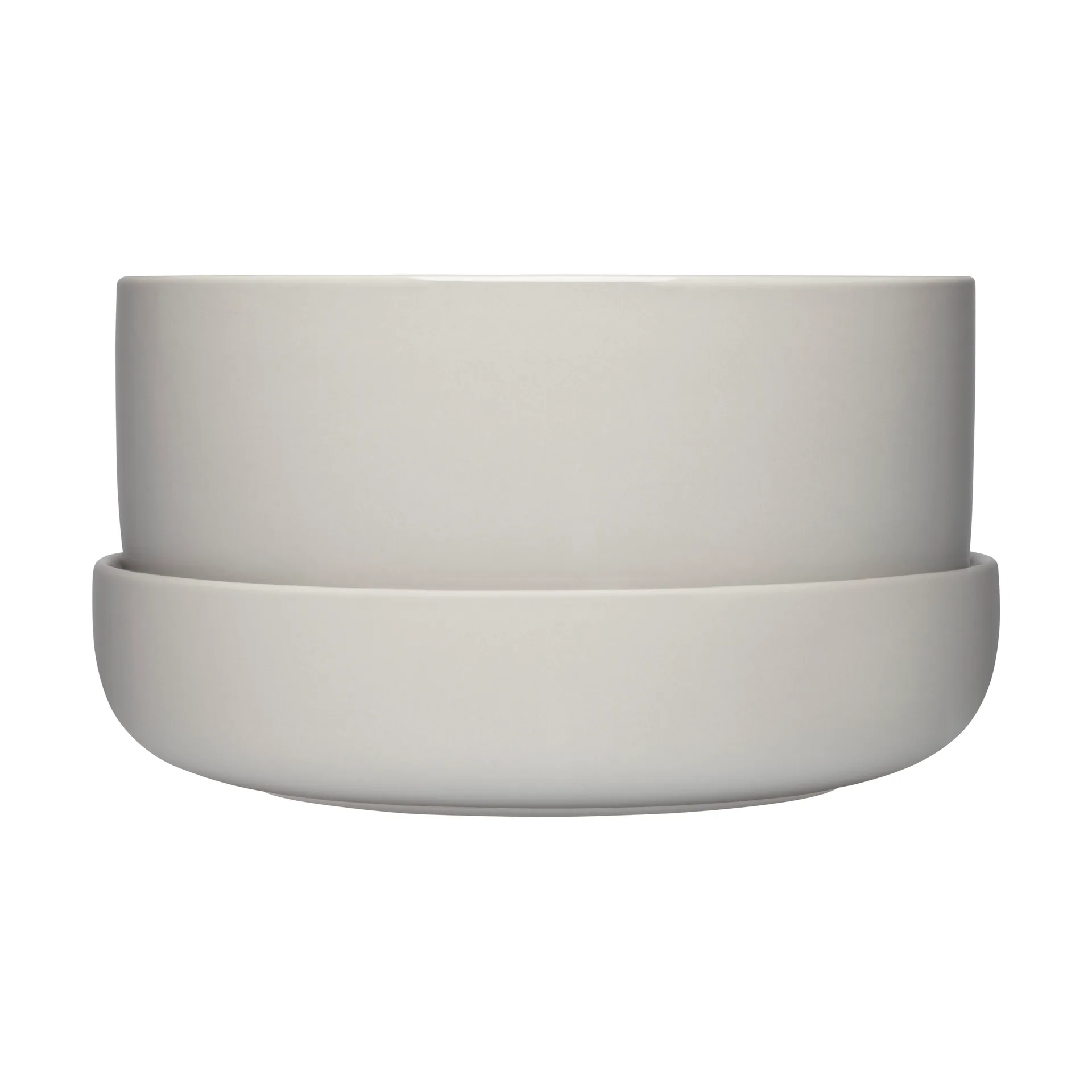 Nappula krukke med fat Ø24 cm h13 cm, Lysegrå Iittala