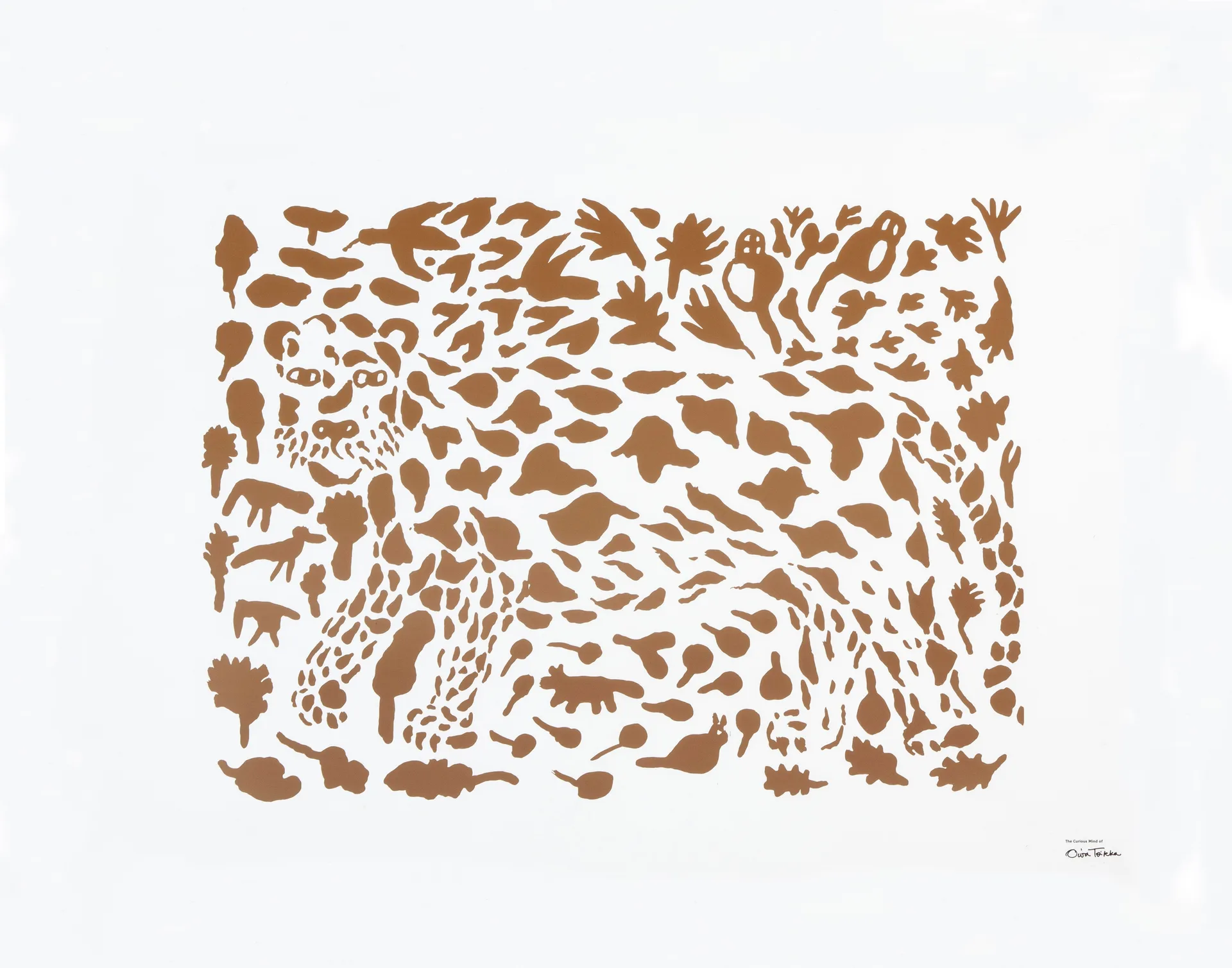 Oiva Toikka Cheetah plakat brun, 50 x 70 cm Iittala