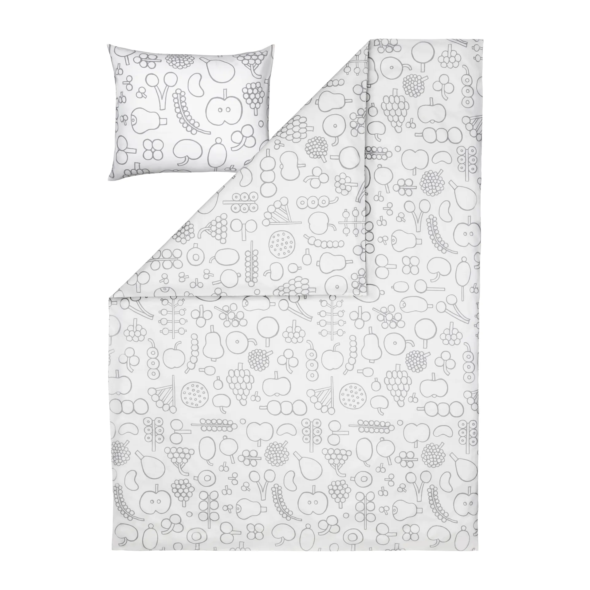 Oiva Toikka Frutta sengesett 150x210 cm, Grå Iittala