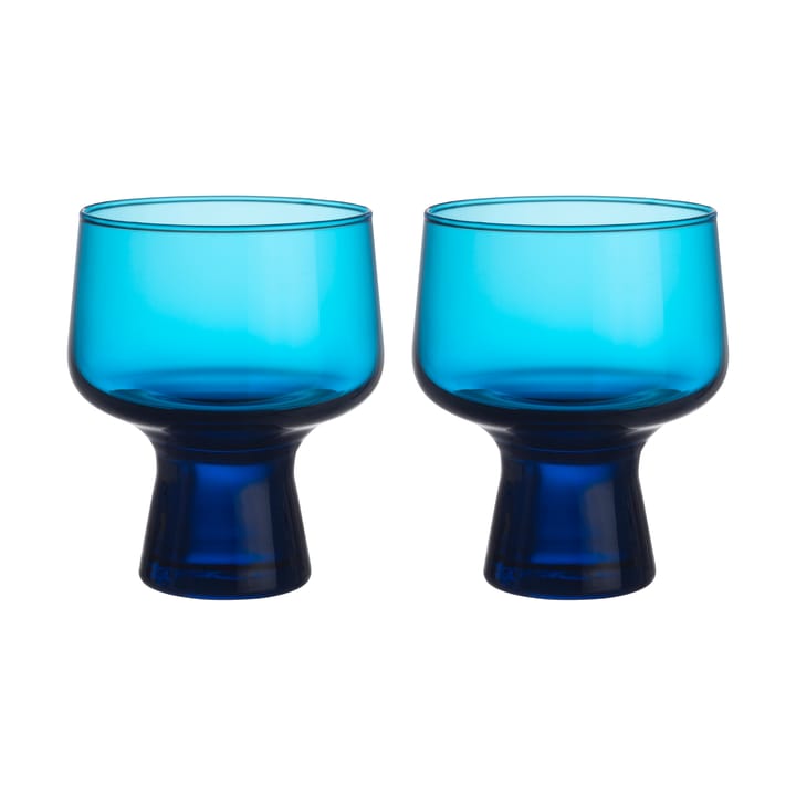 Solare glass på fot 29 cl 2-pakning - Elektrisk blå - Iittala