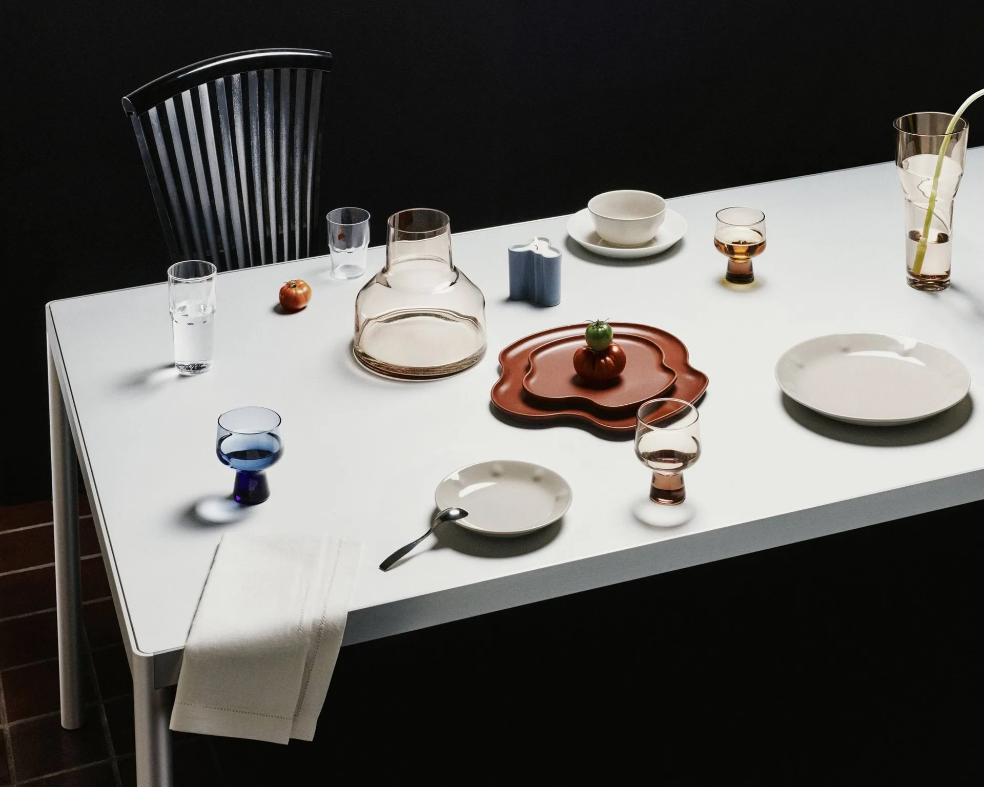 Solare glass på fot 29 cl 2-pakning, Regn Iittala