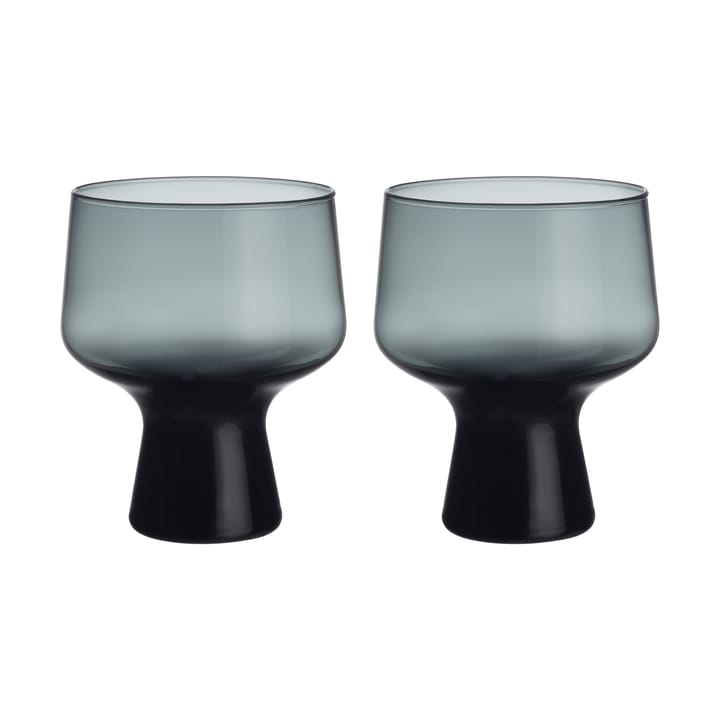 Solare glass på fot 29 cl 2-pakning - Stålgrå - Iittala