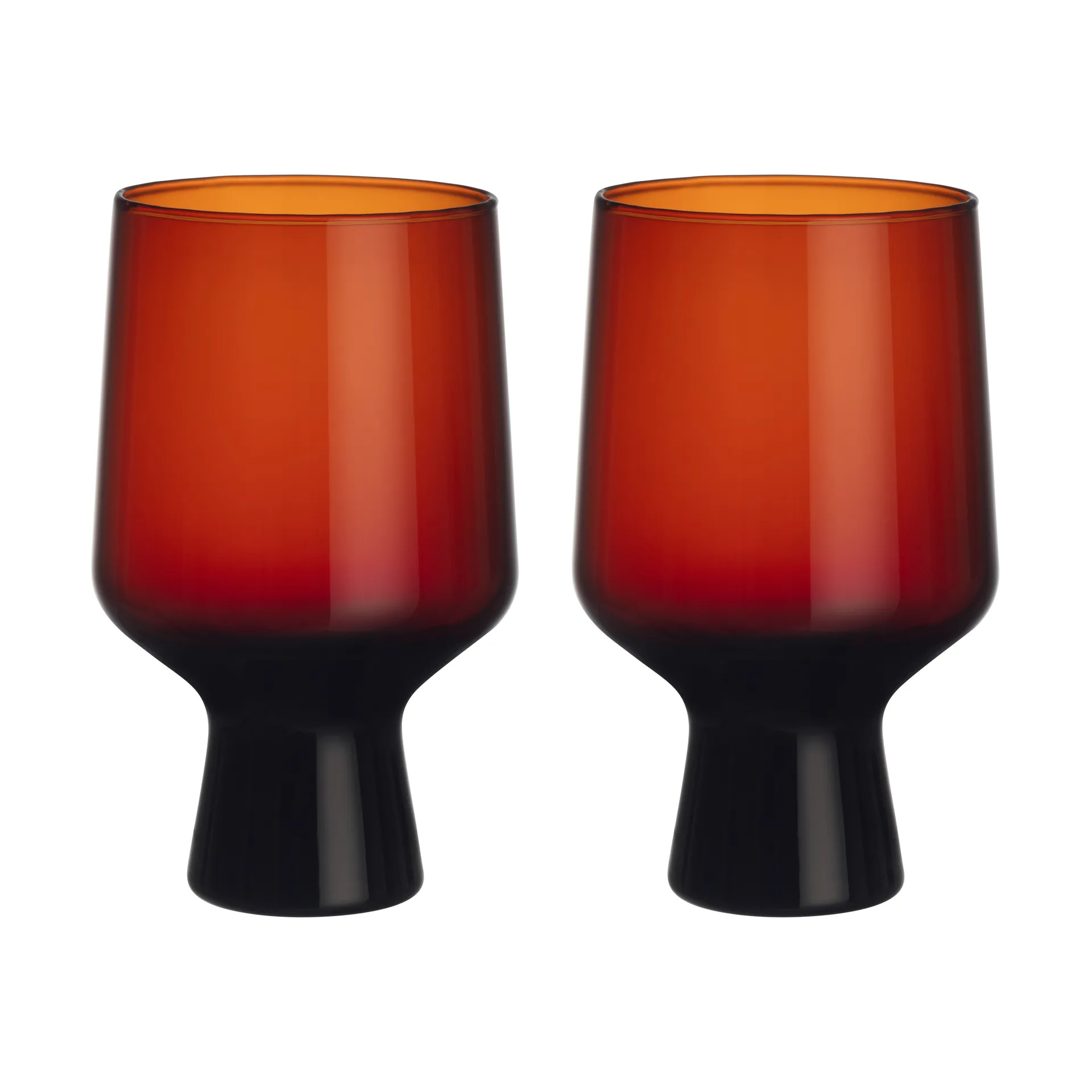 Solare glass på fot 40 cl 2-pakning, Kopper Iittala