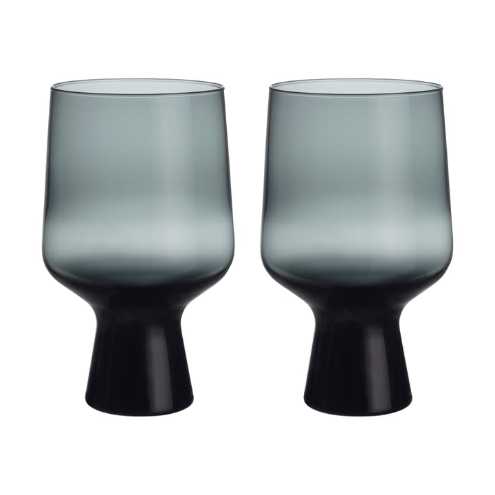 Solare glass på fot 40 cl 2-pakning - Stålgrå - Iittala