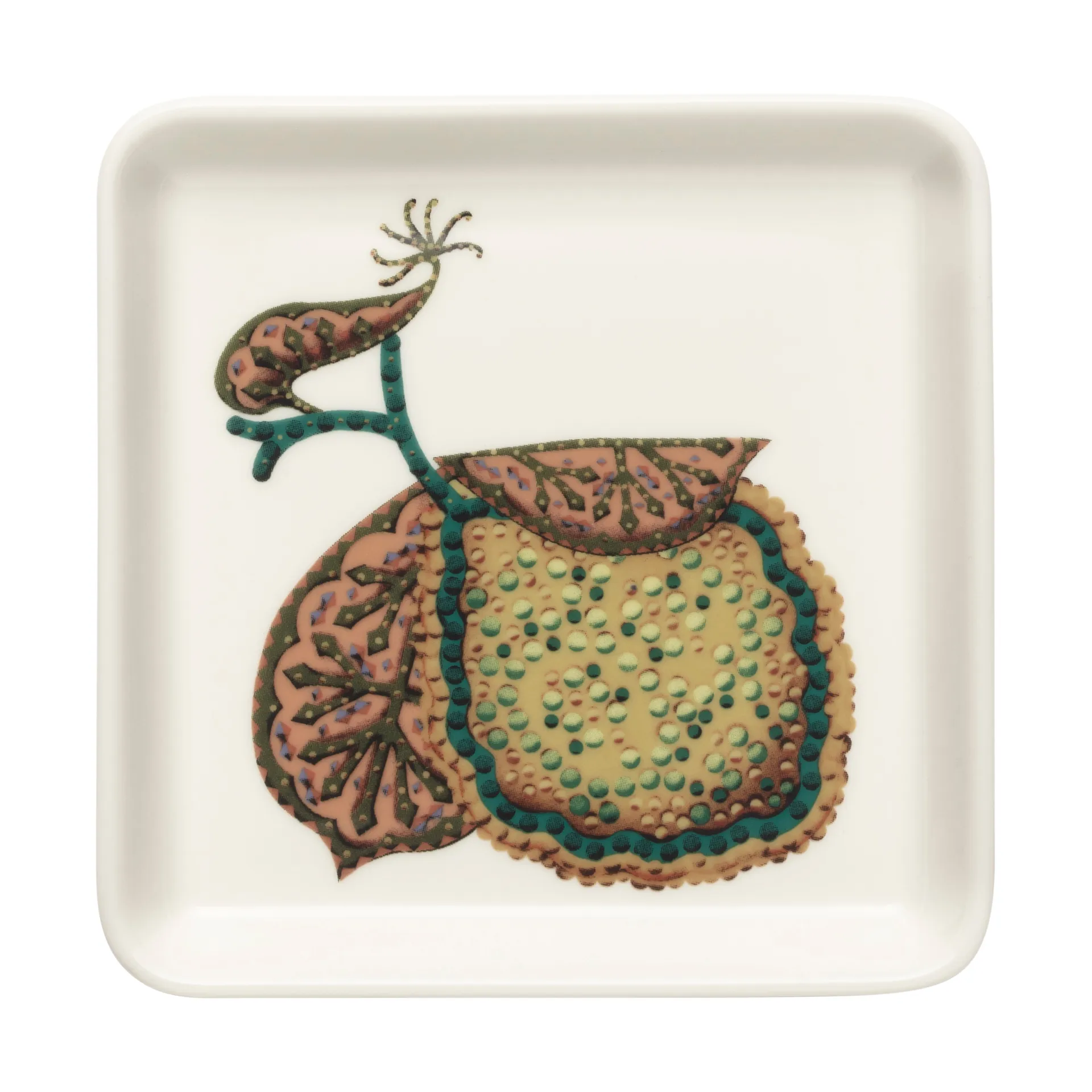 Taika Sato tallerken 12x12 cm, Hvit-flerfarget Iittala