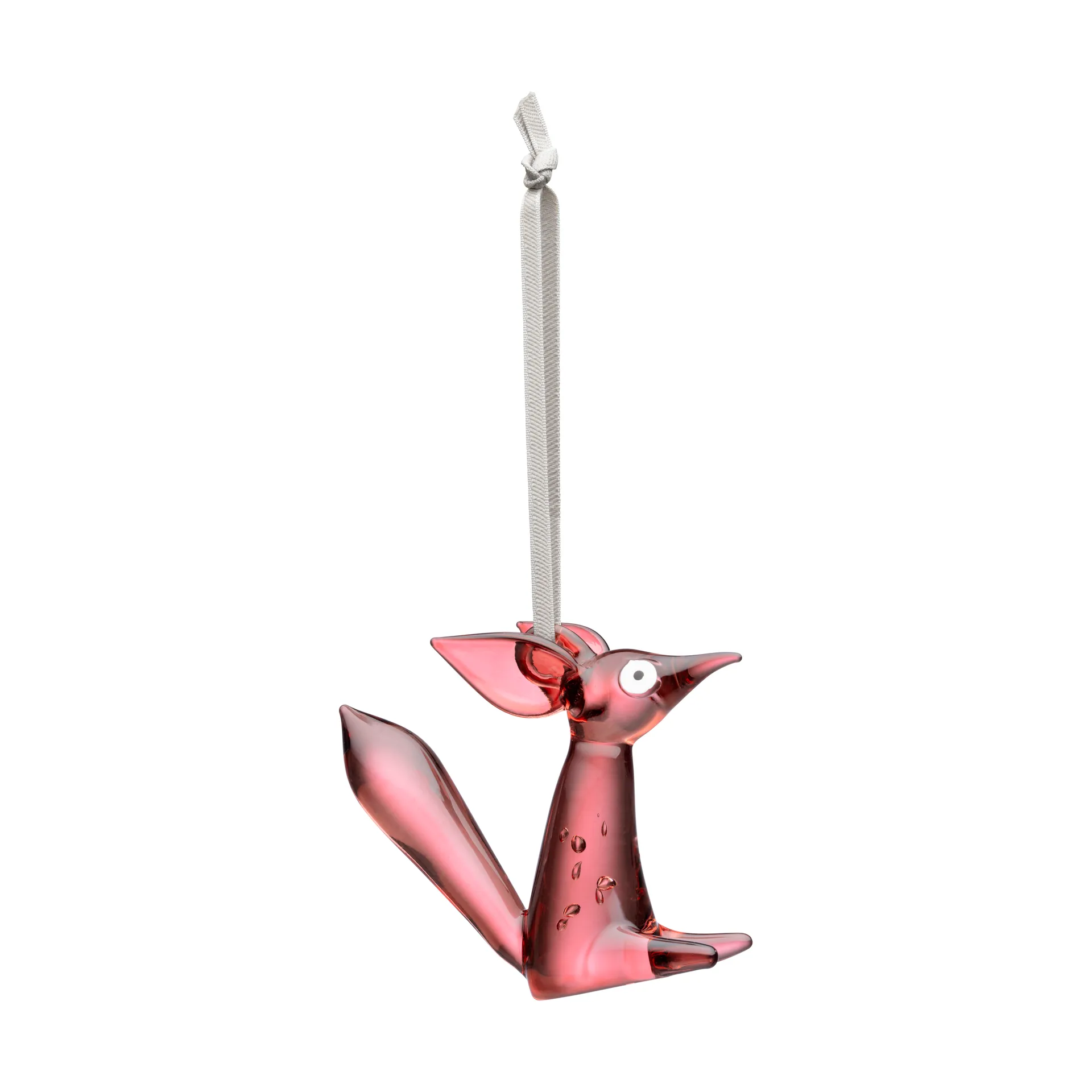 Vulpes glassdekorasjon 8 cm, Kirsebær Iittala