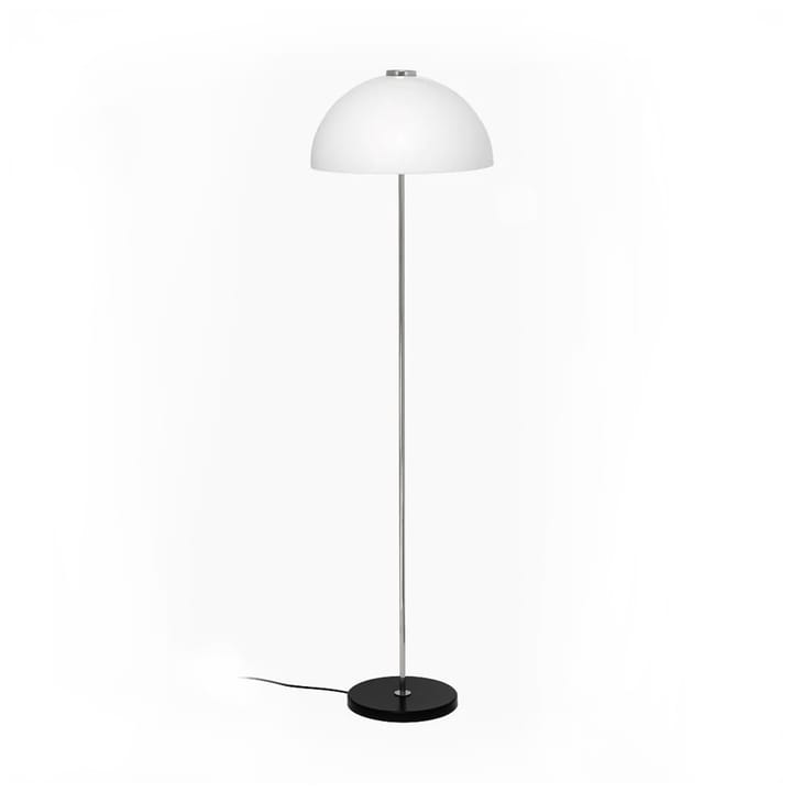 Kupoli gulvlampe - Sort-metalldetaljer-hvit skjerm - Innolux