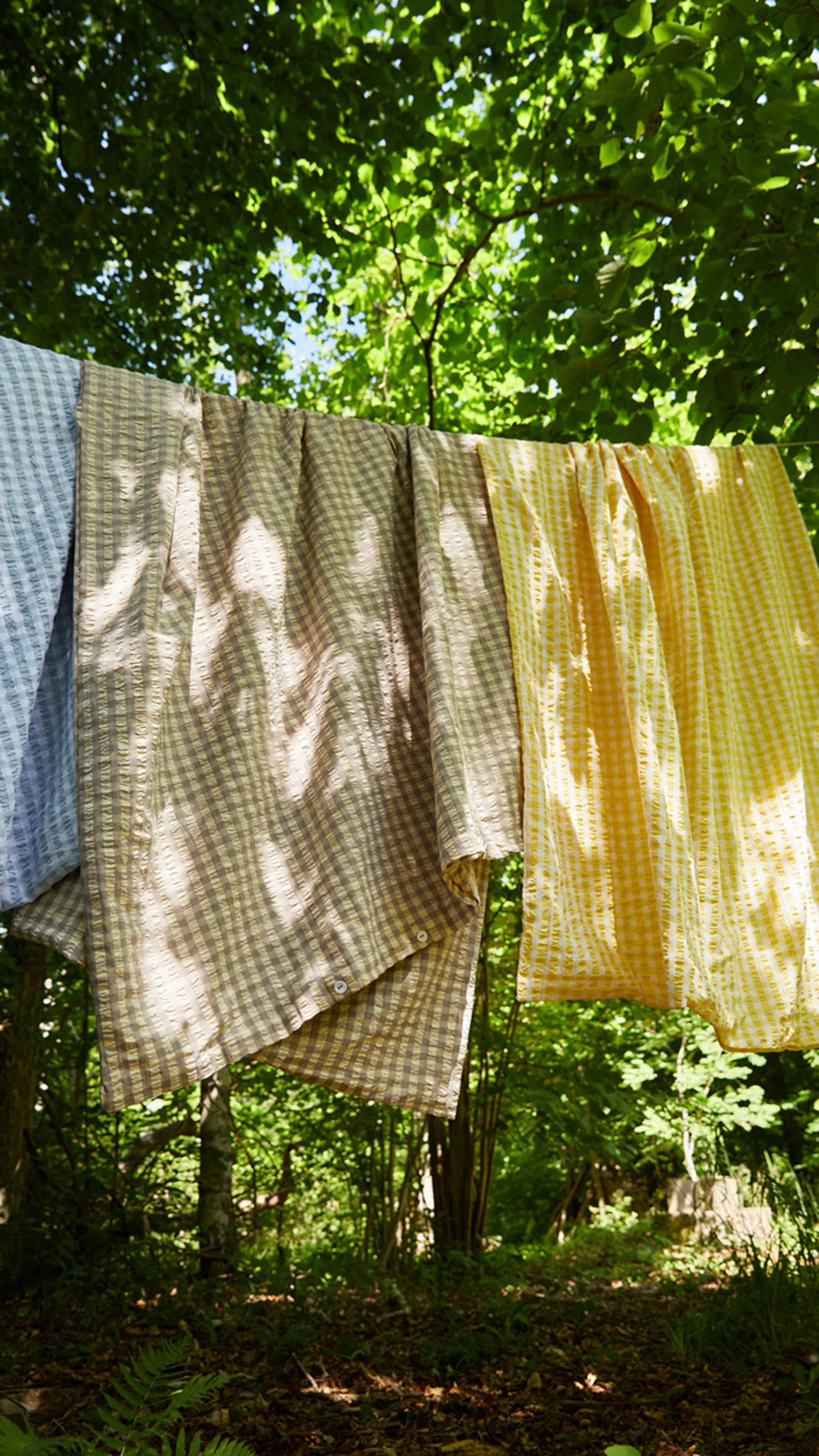 Bæk&Bølge sengesett 200x220 cm, Grå-bjørk Juna