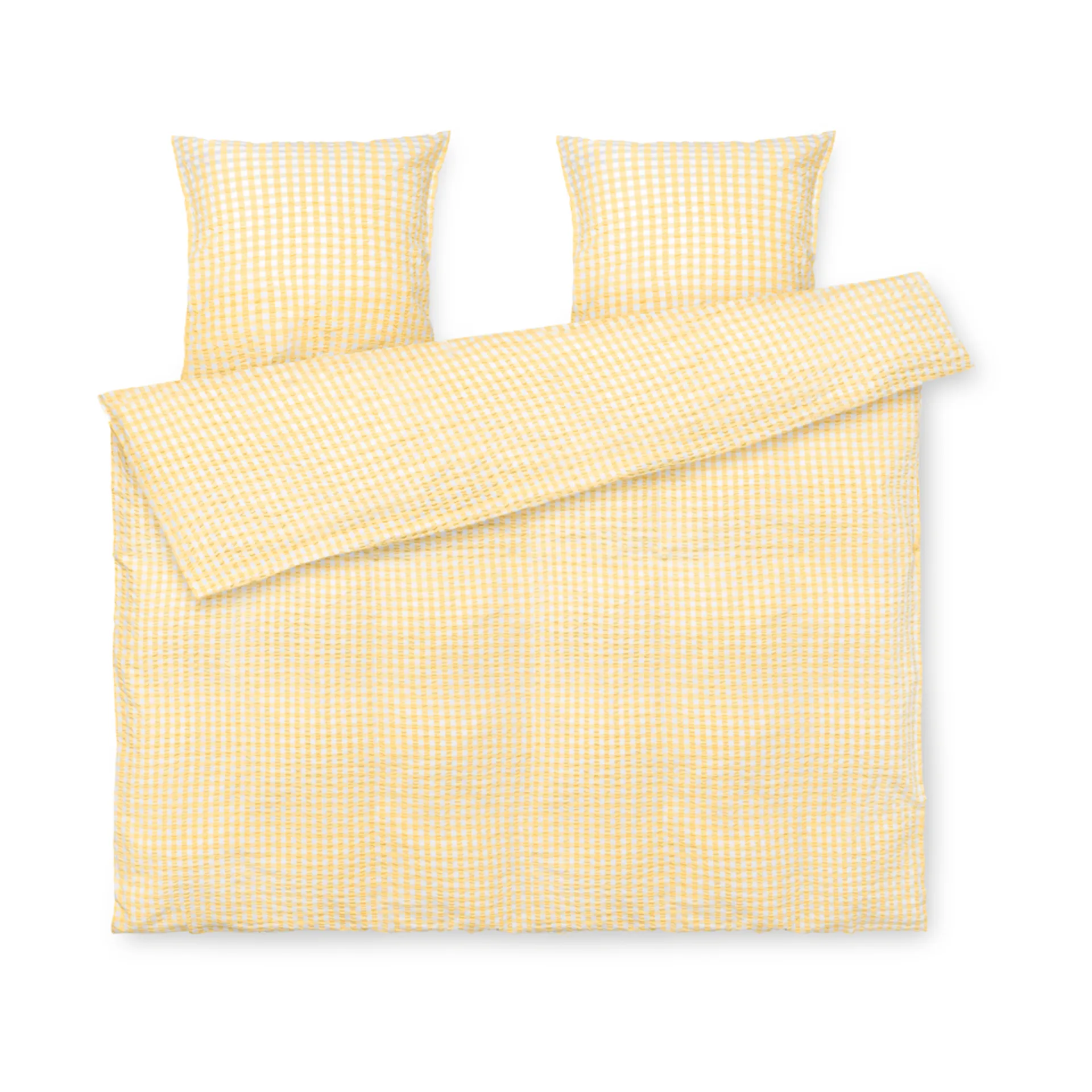 Bæk&Bølge sengesett 200x220 cm, Gul-hvit Juna