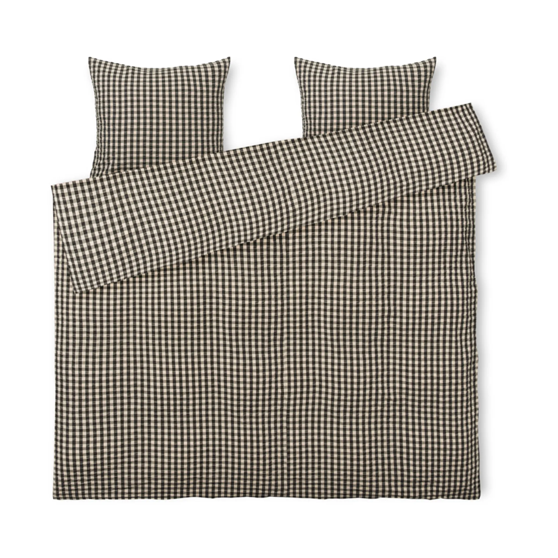 Bæk&Bølge sengesett 200x220 cm, Svart-sand Juna