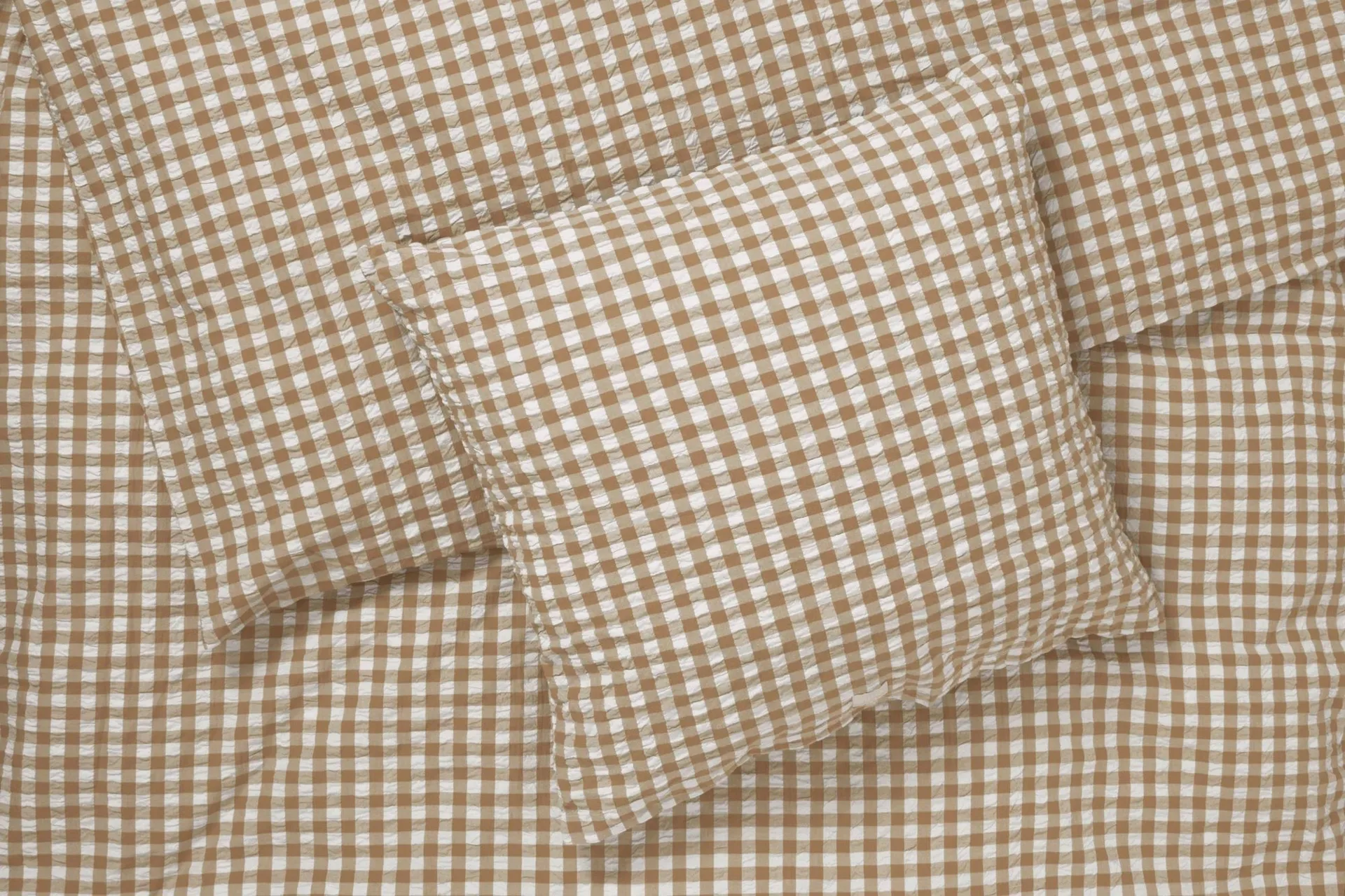 Bæk&Bølge sengesett 220x220 cm, Karamell-offwhite Juna
