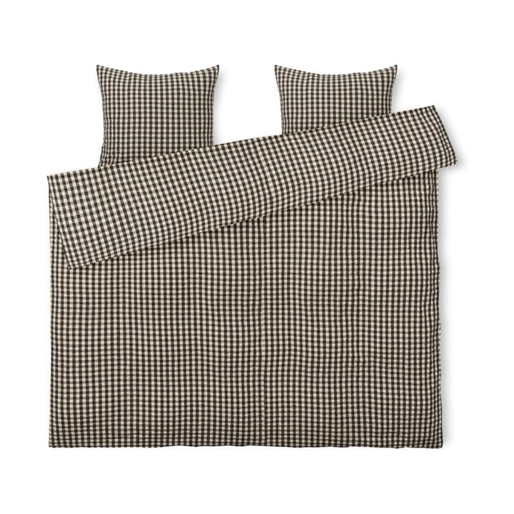 Bæk&Bølge sengesett 220x220 cm - Svart-sand - Juna