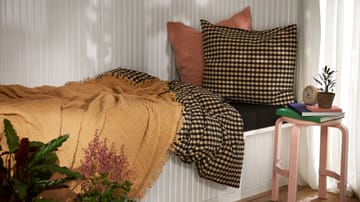 Bæk&Bølge sengesett 220x220 cm - Svart-sand - Juna