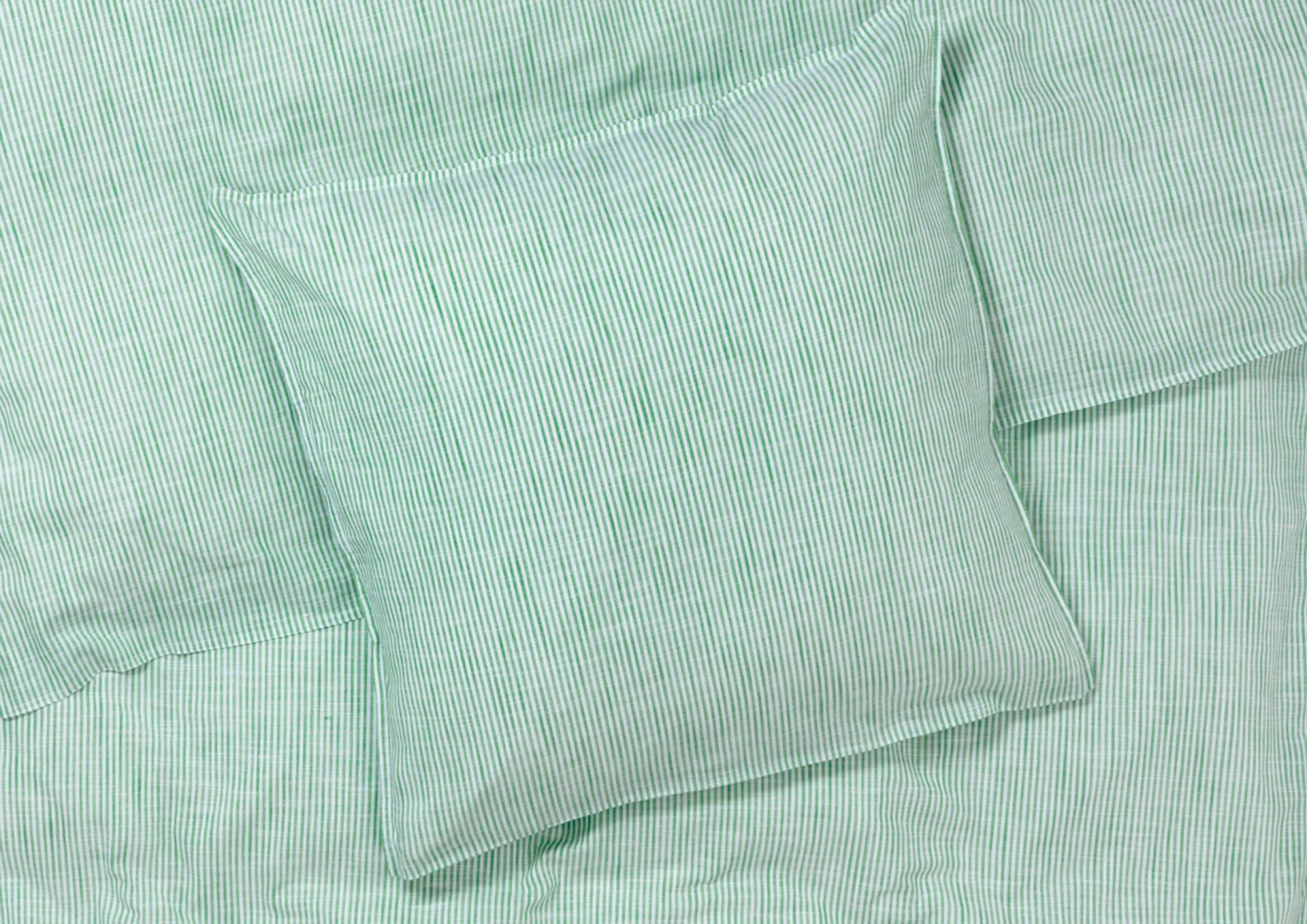 Monochrome Lines sengesett 200x220 cm, Green-hvit Juna