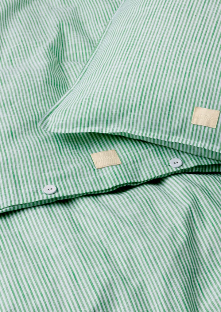 Monochrome Lines sengesett 200x220 cm, Green-hvit Juna