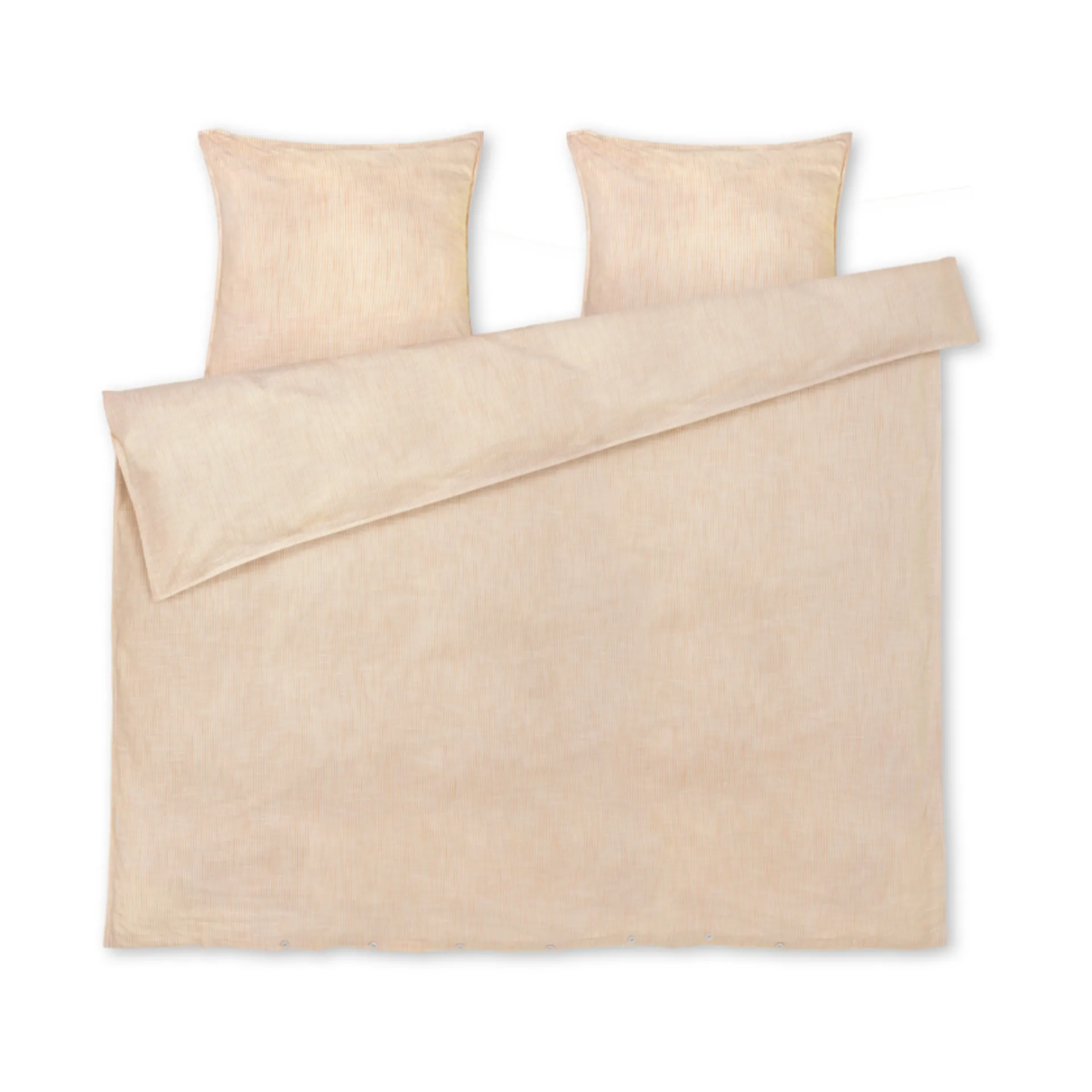 Monochrome Lines sengesett 200x220 cm, Okergul-hvit Juna