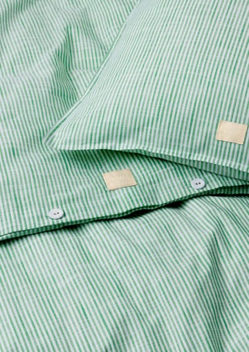 Monochrome Lines sengesett 220x220 cm - Green-hvit - Juna