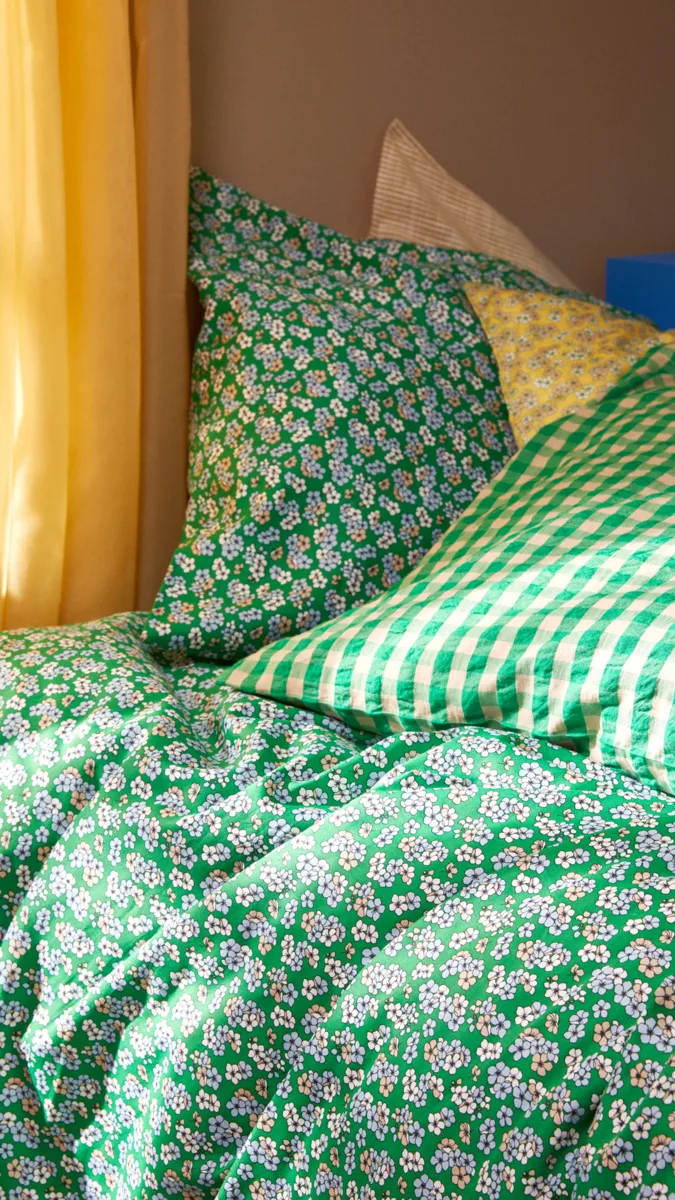 Pleasantly sengesett 220x220 cm, Green Juna