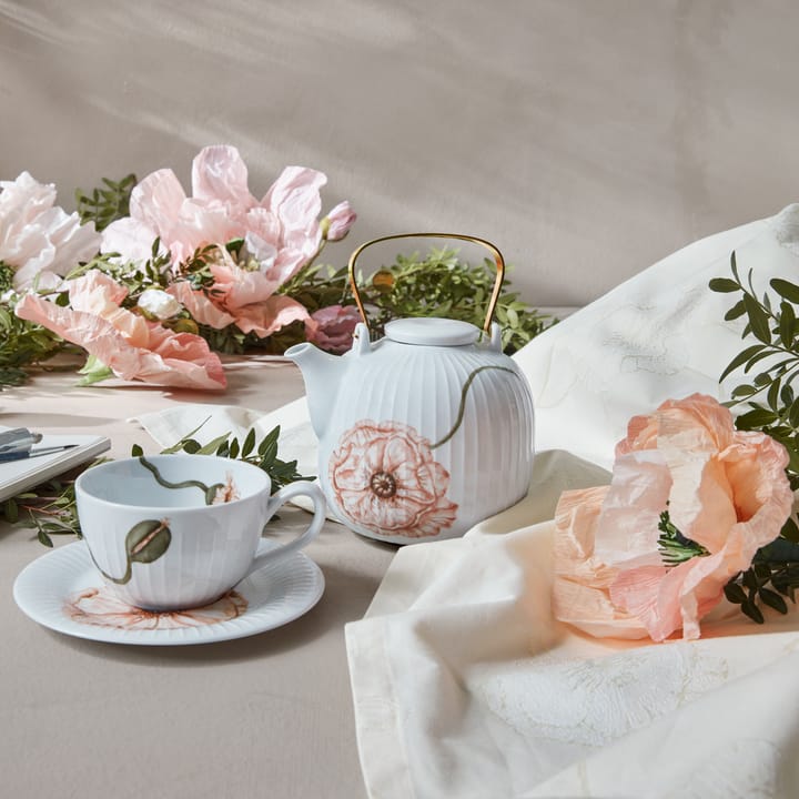 Hammershøi Poppy tekopp med fat 38 cl, Hvit Kähler