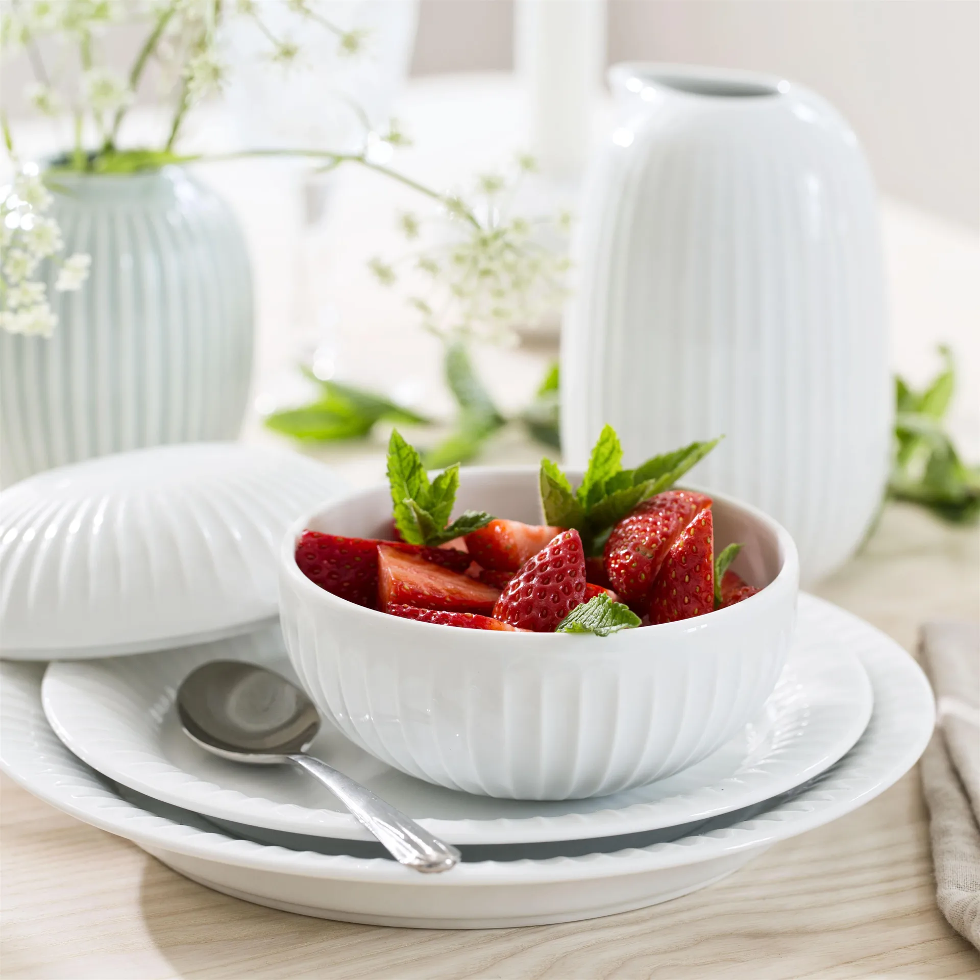 Hammershøi skrin, hvit Kähler