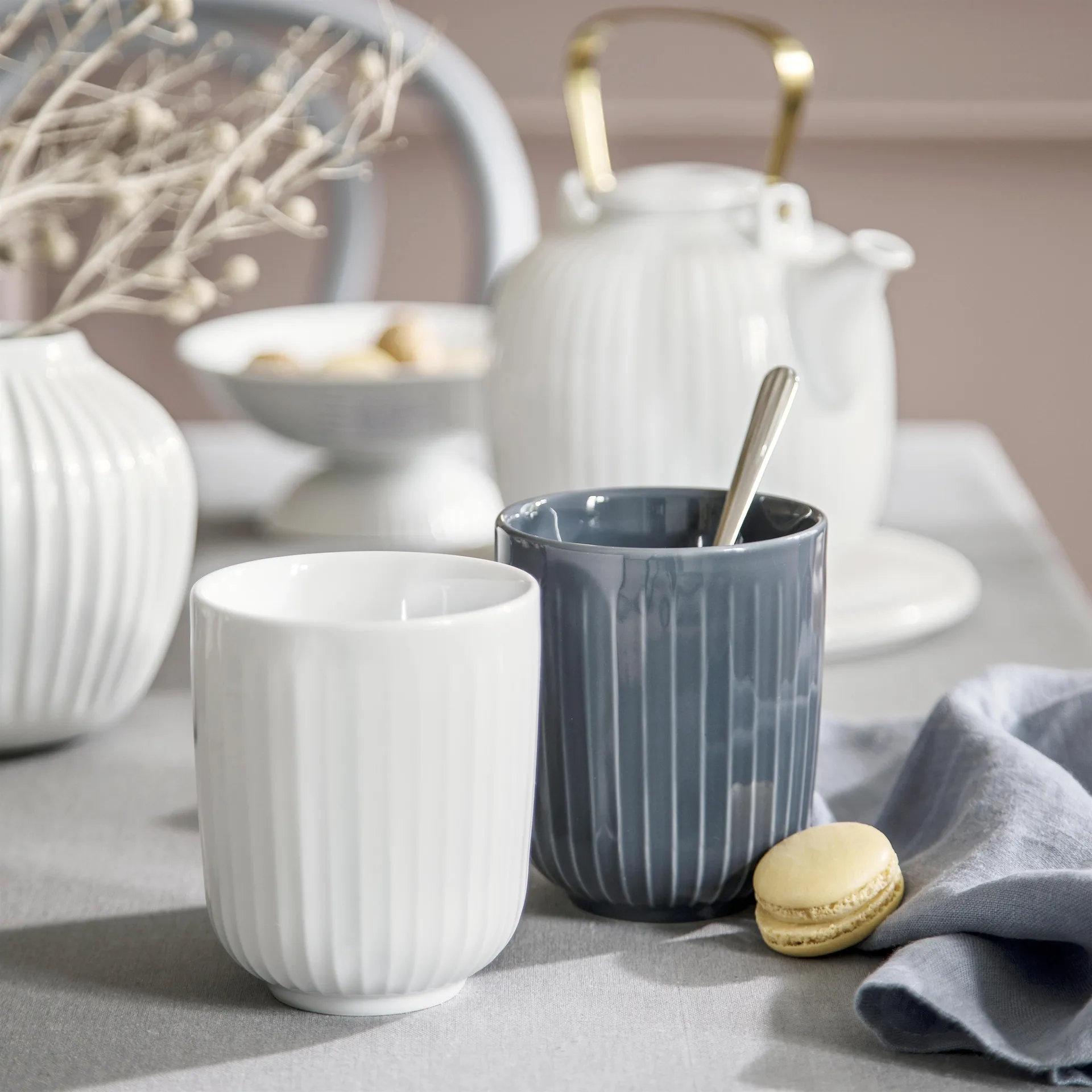 Hammershøi termokopp, hvit Kähler