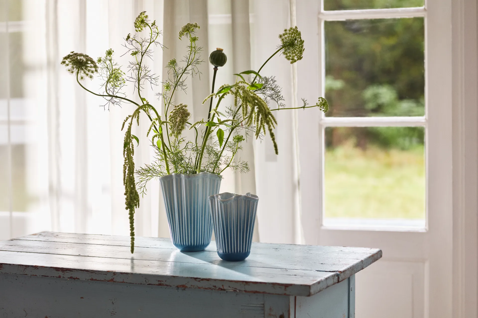 Hammershøi vase Unfold, Blå, 16,5 cm Kähler