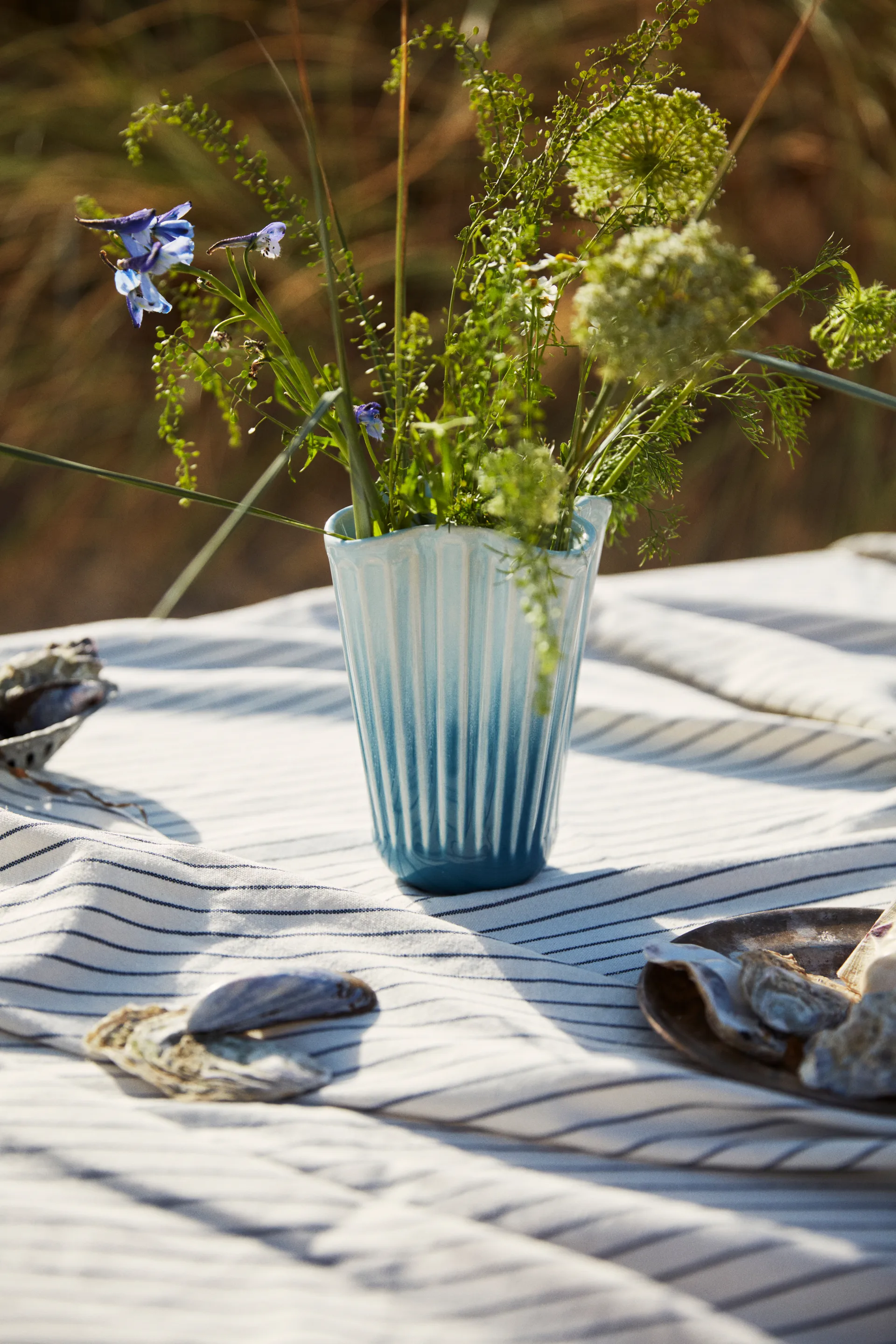 Hammershøi vase Unfold, Blå, 20,5 cm Kähler