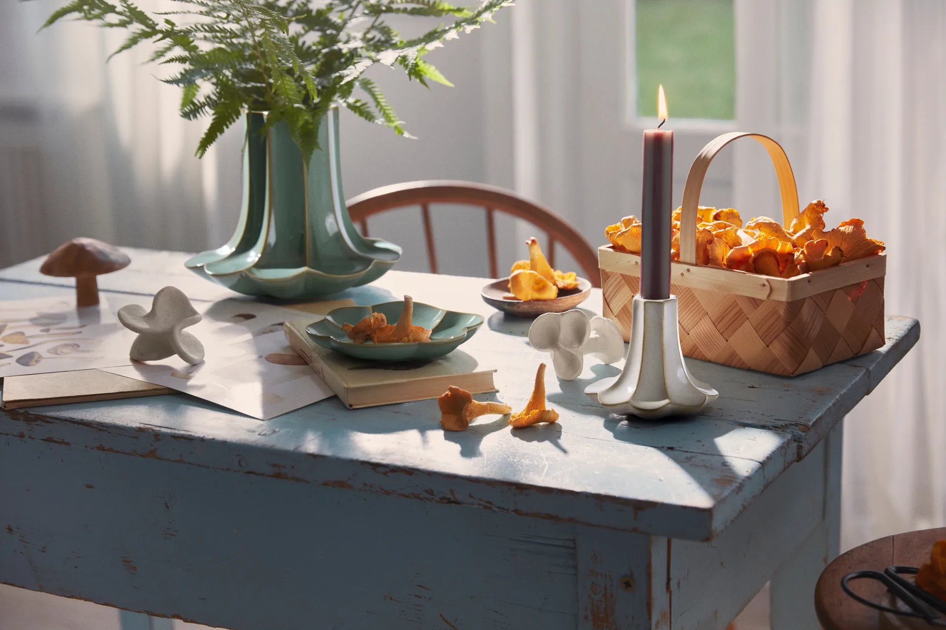 Kantarell vase, Grønn, 20,5 cm Kähler