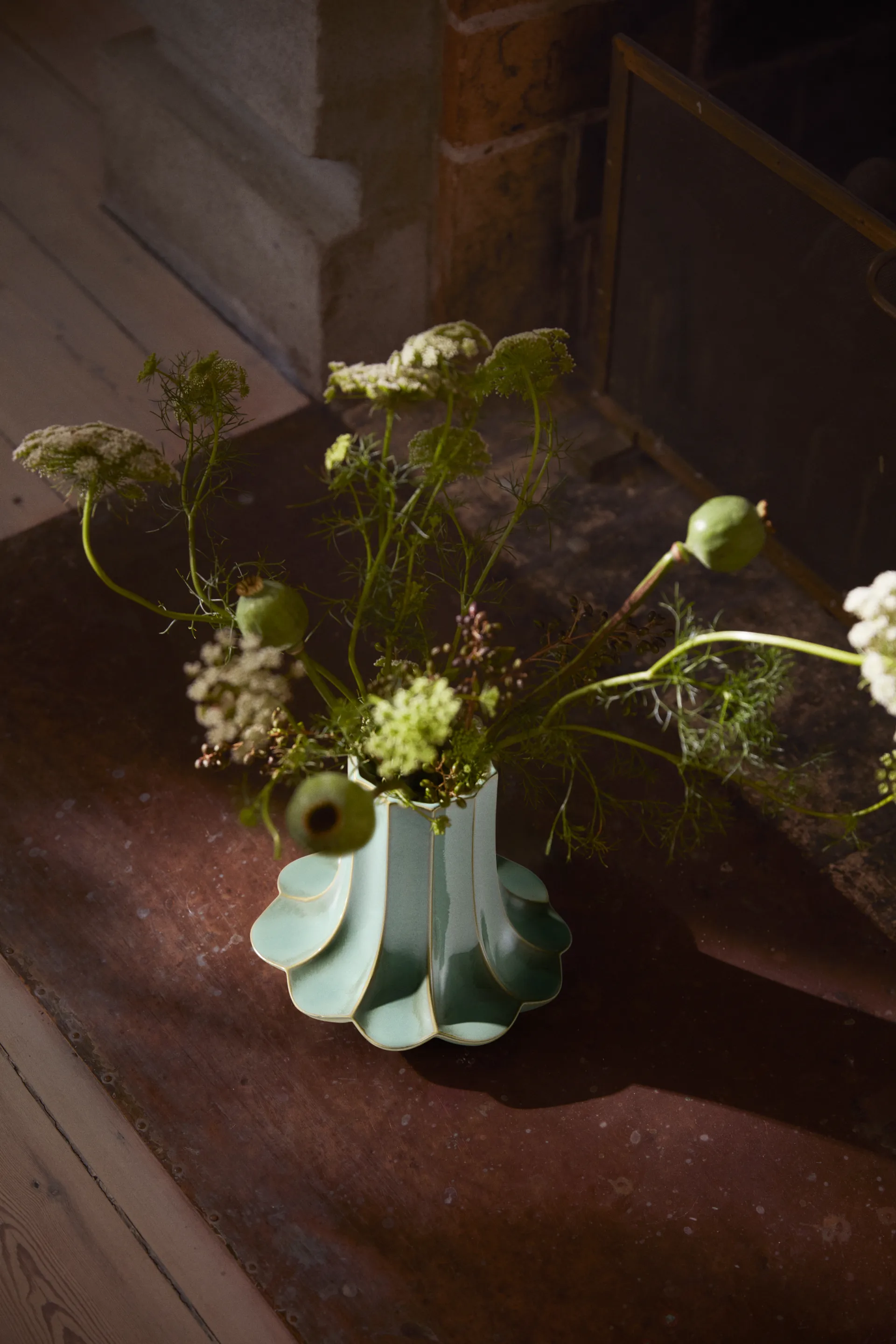 Kantarell vase, Grønn, 20,5 cm Kähler