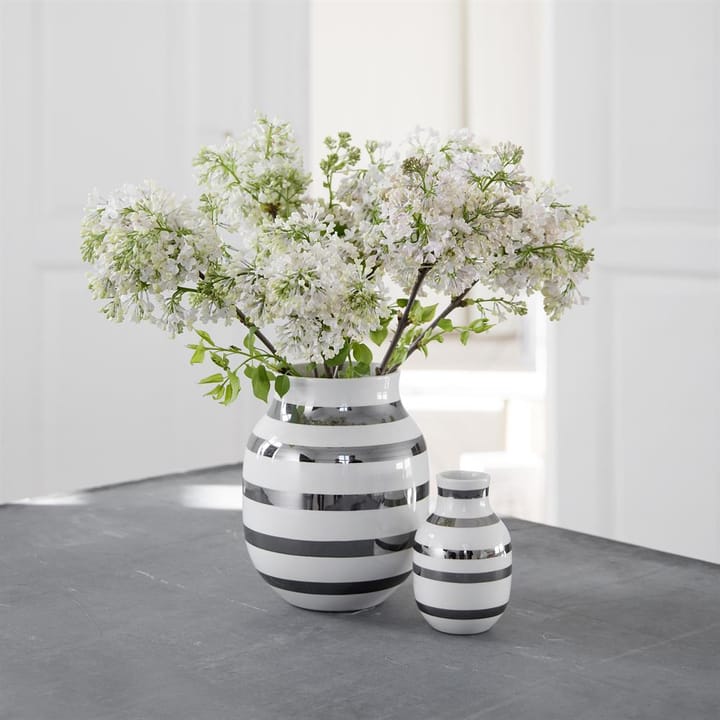 Omaggio vase sølv, liten Kähler