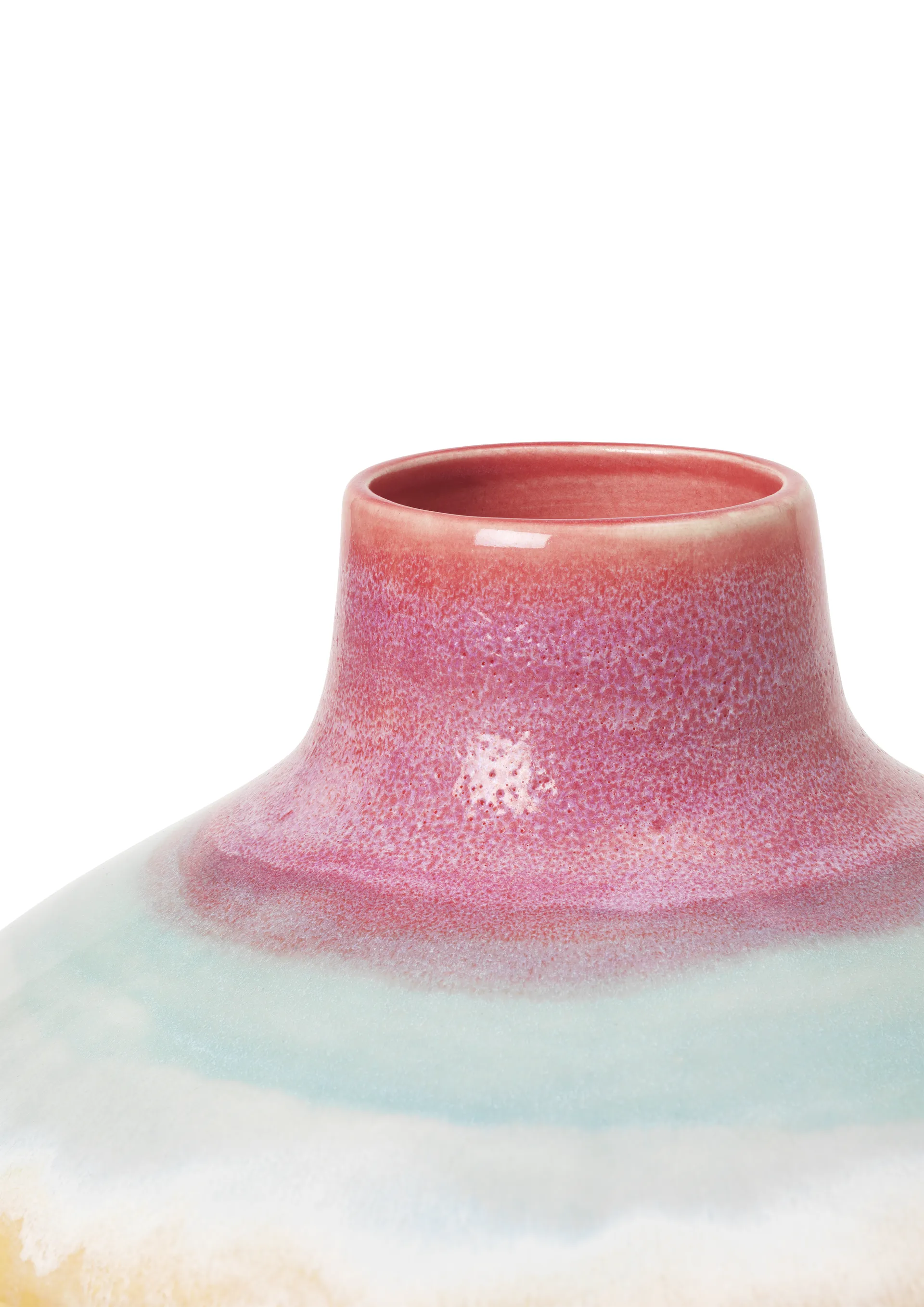 Poppery vase med eple 32 cm, Pink-mint-gul Kähler