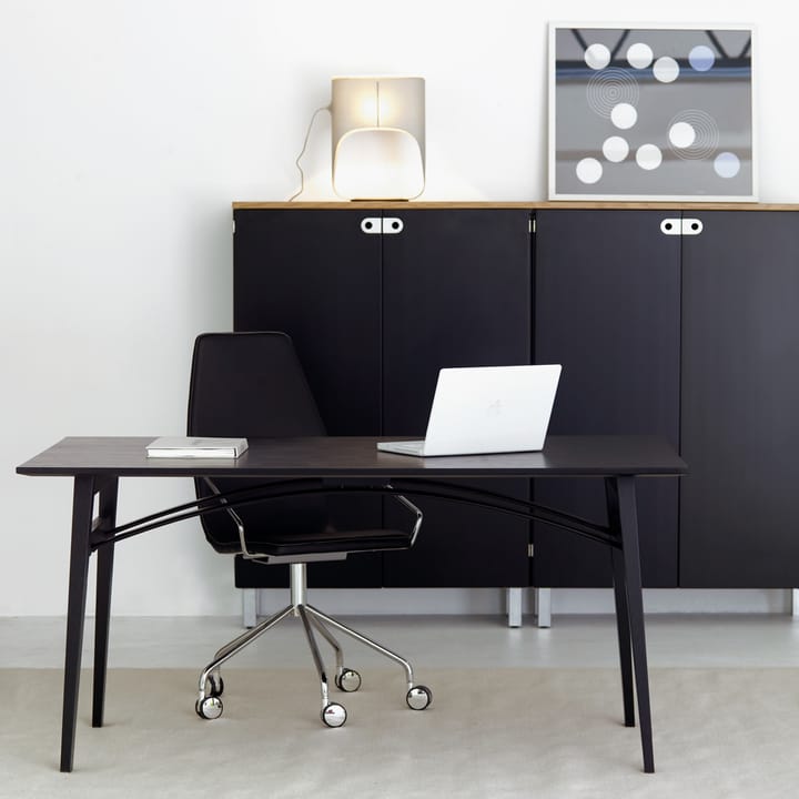 Brygga skrivebord 50x125 cm, Svartbeiset ask col.11 Karl Andersson & Söner
