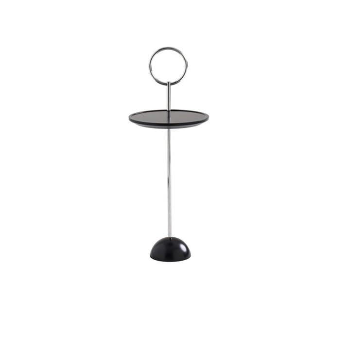 Lollipop bord med ring Ø38xH55 cm - Svartlakk kromstativ svart fot - Karl Andersson & Söner