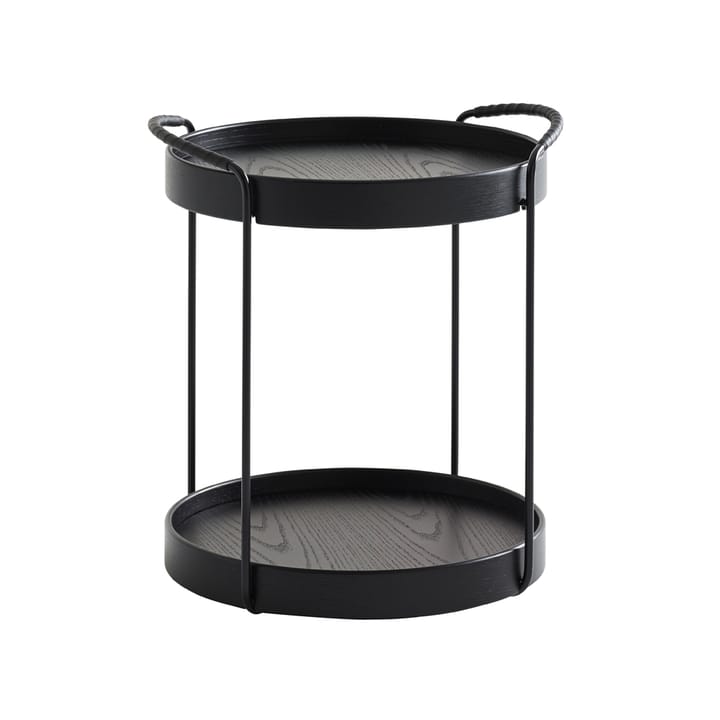 Trayo brettbord Ø50 cm ask - Svart beis, stativog håndtak - Karl Andersson & Söner