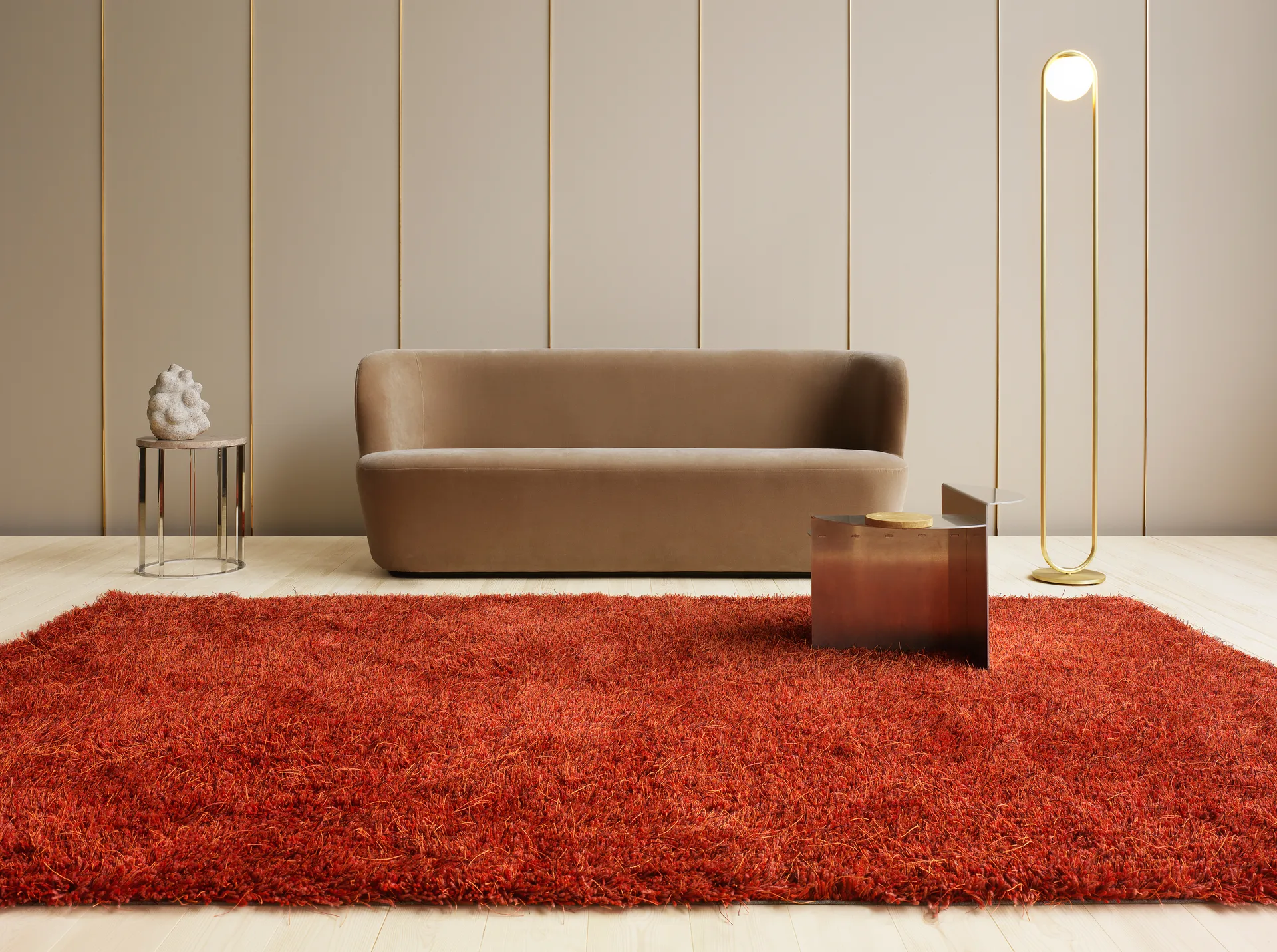 Moss gulvteppe 200x300 cm, Deep coral Kasthall