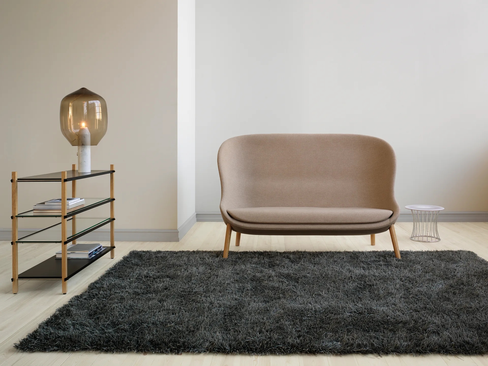 Moss gulvteppe 200x300 cm, Nickel grey Kasthall