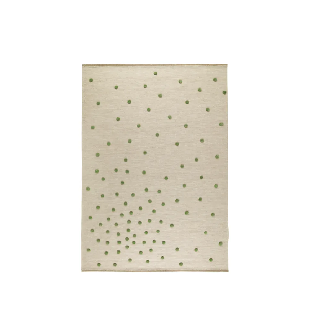 Bula teppe, White/green, 170 x 240 cm Kateha
