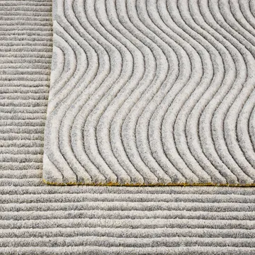 Dunes Wave teppe - Light grey, 170x240 cm - Kateha