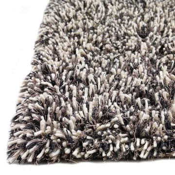 Shaggy teppe - White/charcoal, 170x240 cm - Kateha