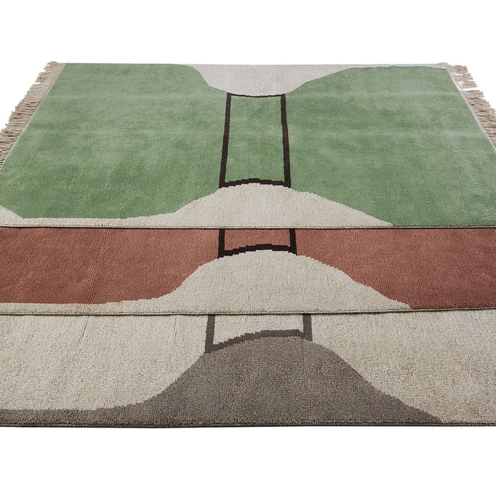 Silhouette flossa teppe, dusty green, 200 x 300 cm Kateha
