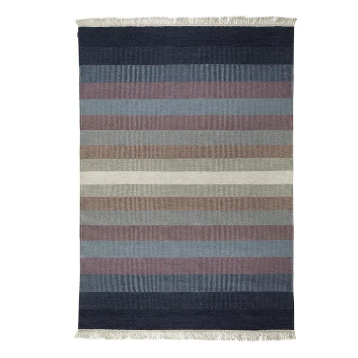 Tofta wave gulvteppe 80x250 cm - Blue - Kateha